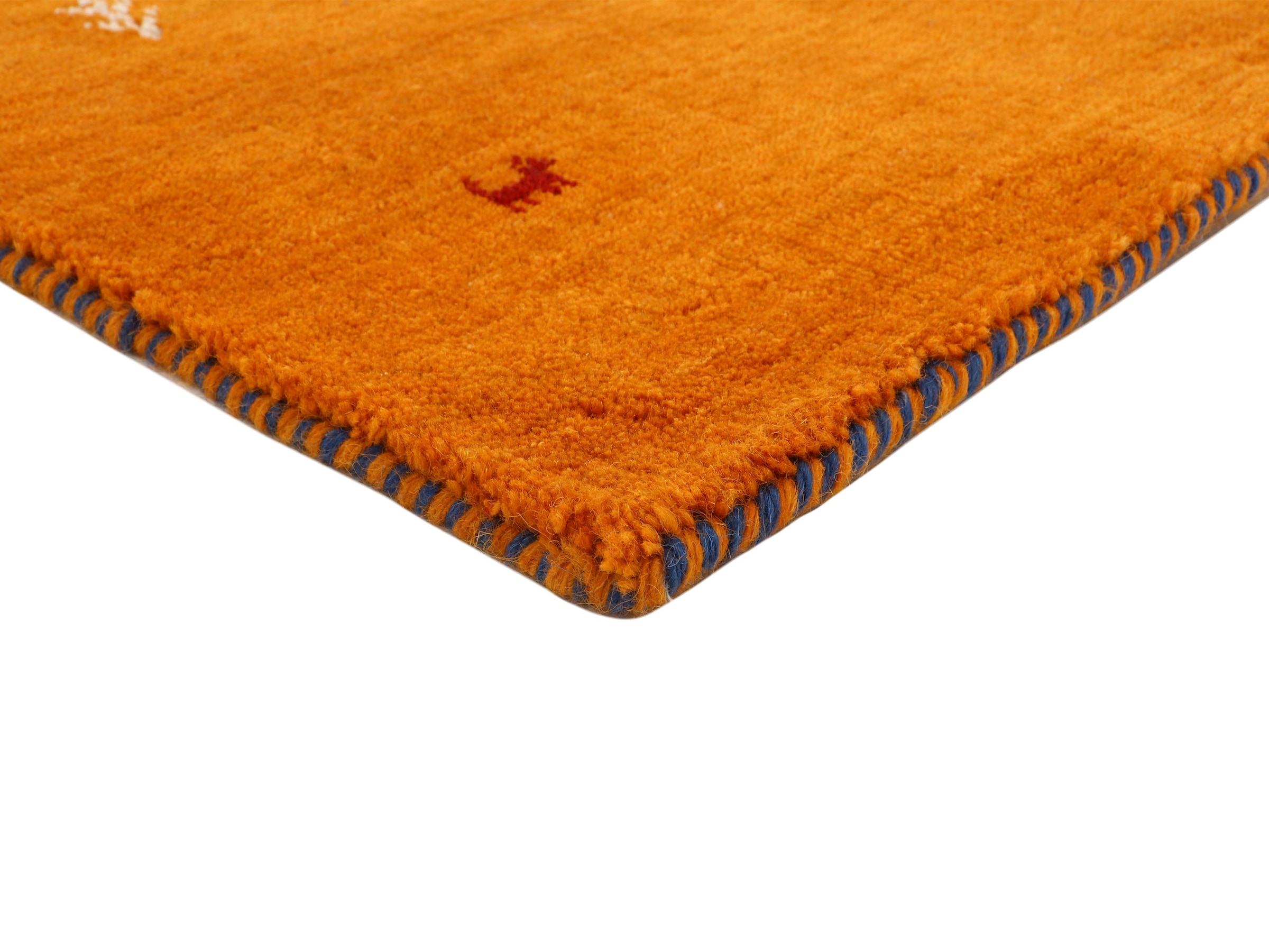 carpetfine Wollteppich »Gabbeh Uni, auch als Läufer erhältlich«, rechteckig, 15 mm Höhe, reine Wolle, handgewebt, Gabbeh Loom Tiermotiv, große Farbauswahl