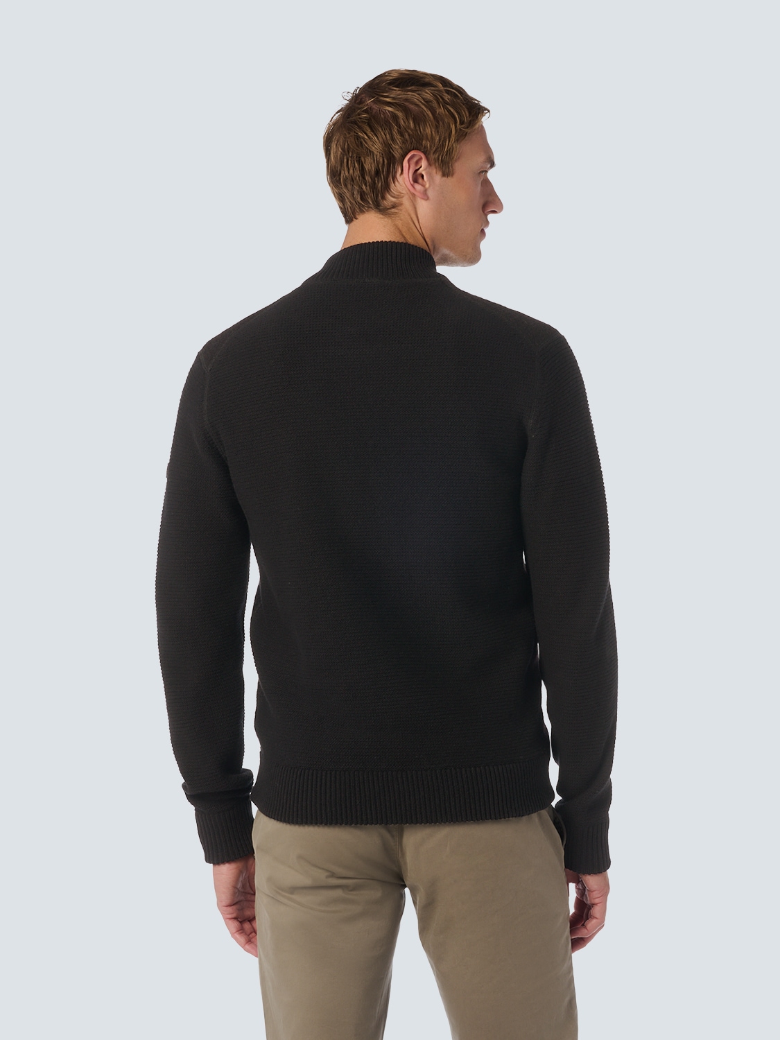 NO EXCESS Rundhalspullover »No Excess Bomber Cardigan mit Wolle«