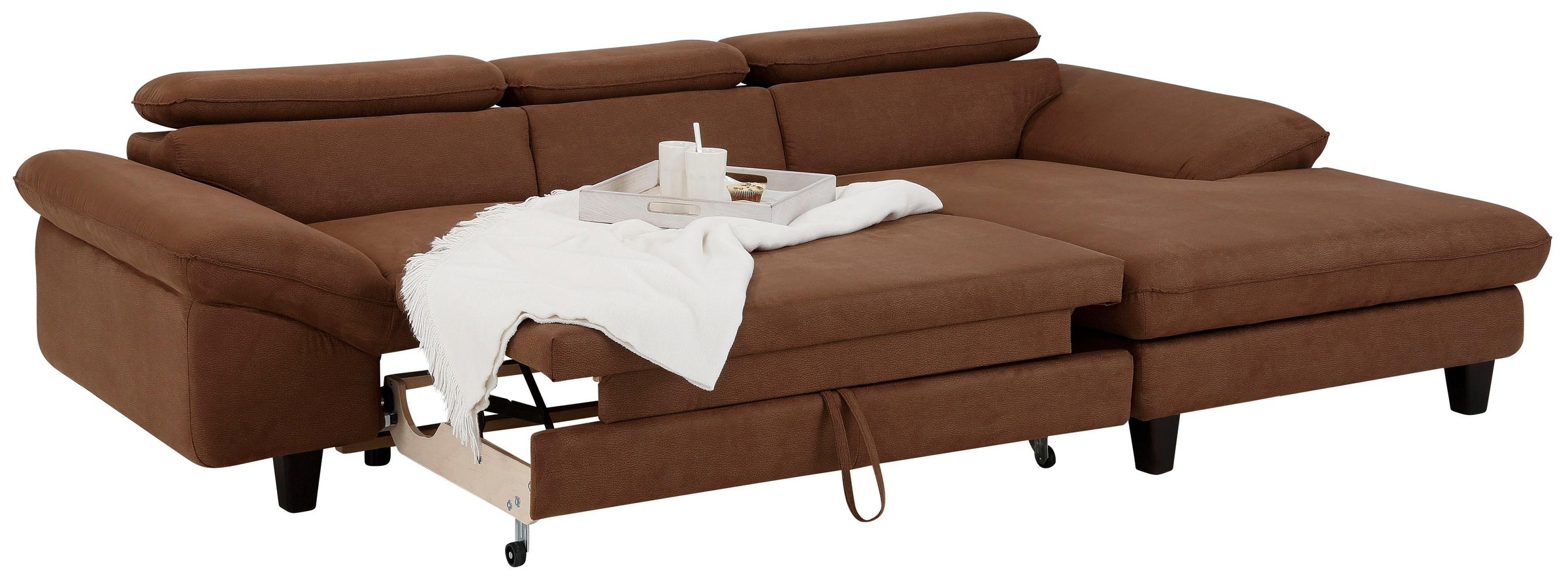 Home affaire Ecksofa »Pilot L-Form«, mit Kopfteilverstellung, wahlweise mit Bettfunktion & Bettkasten
