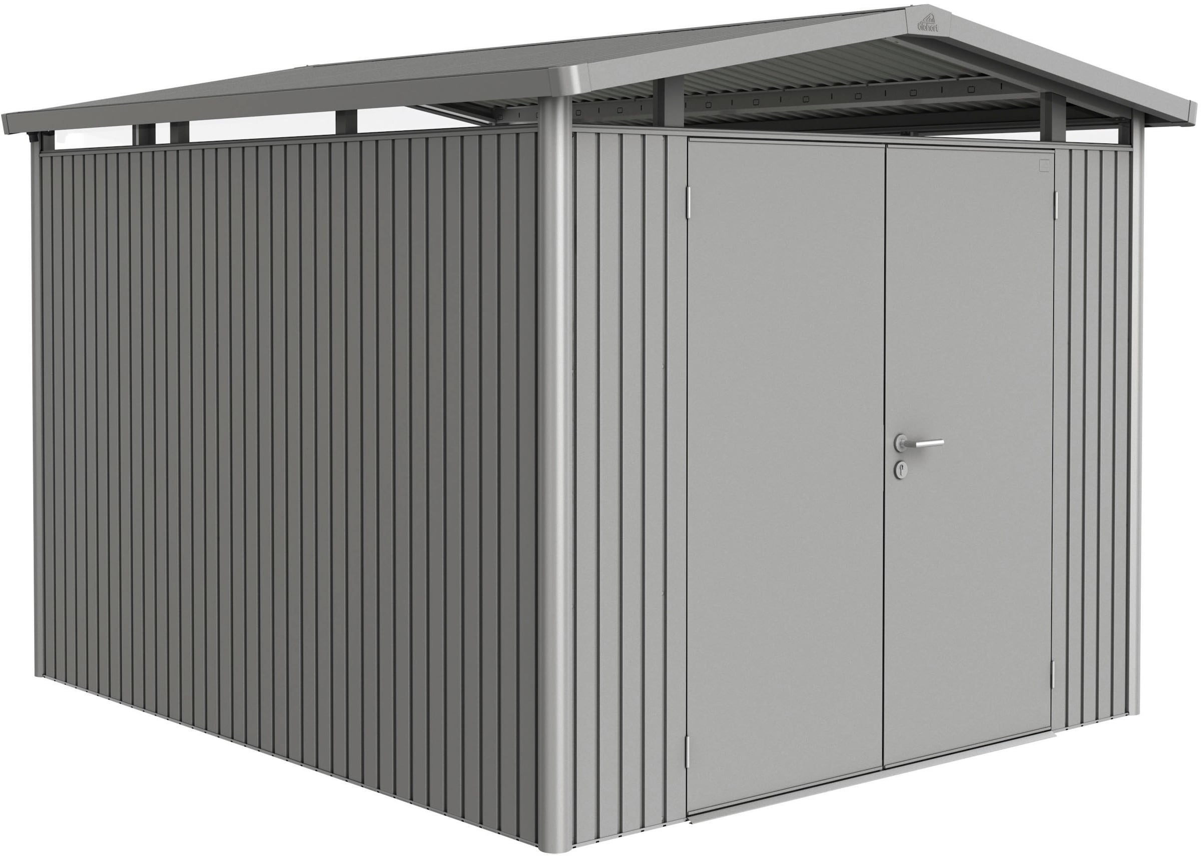 Biohort Gerätehaus "PANORAMA Gr. P5 quarzgrau-metallic mit Doppeltür" aus M günstig online kaufen