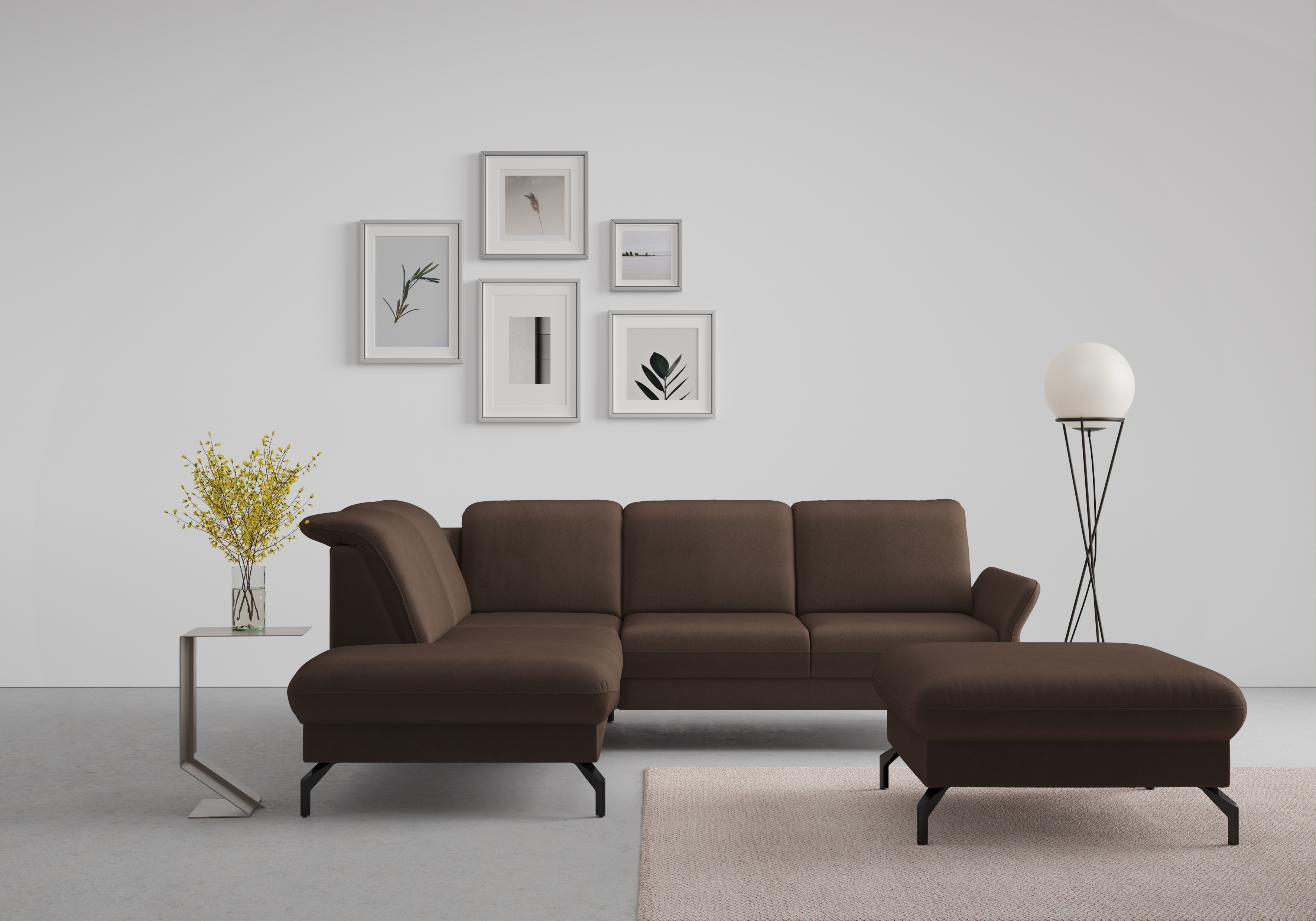 sit&more Ecksofa "Fashion L-Form" wahlweise mit Kopfteilverstellung und Vorziehsitz, motorisch