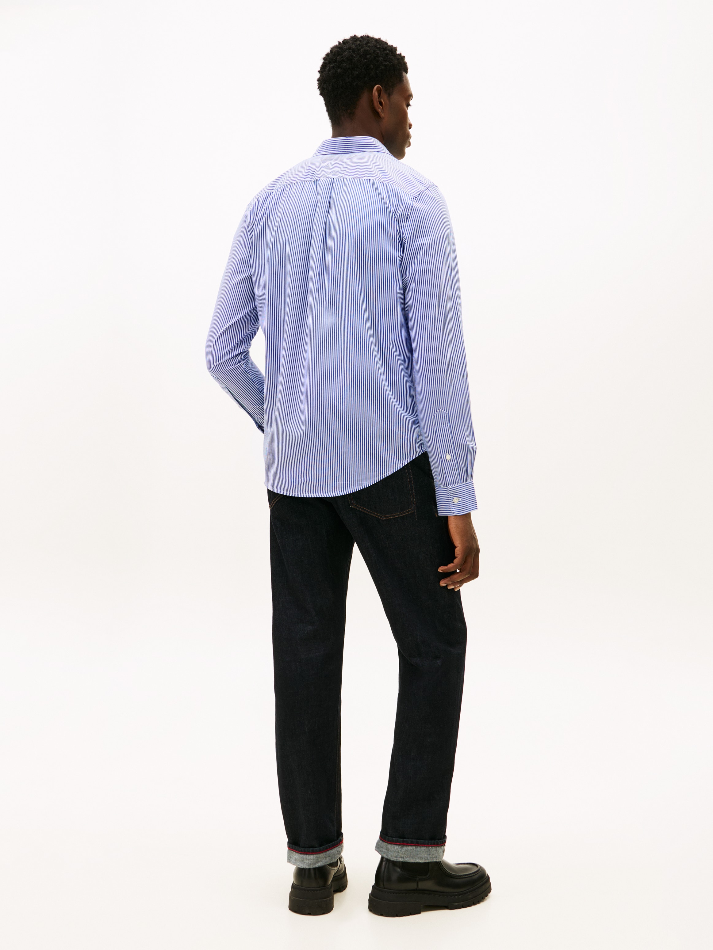 Tommy Hilfiger Langarmhemd »CORE FLEX POPLINE CLASSIC STRIPE« regular fit, Button-down-Kragen, feine Streifen