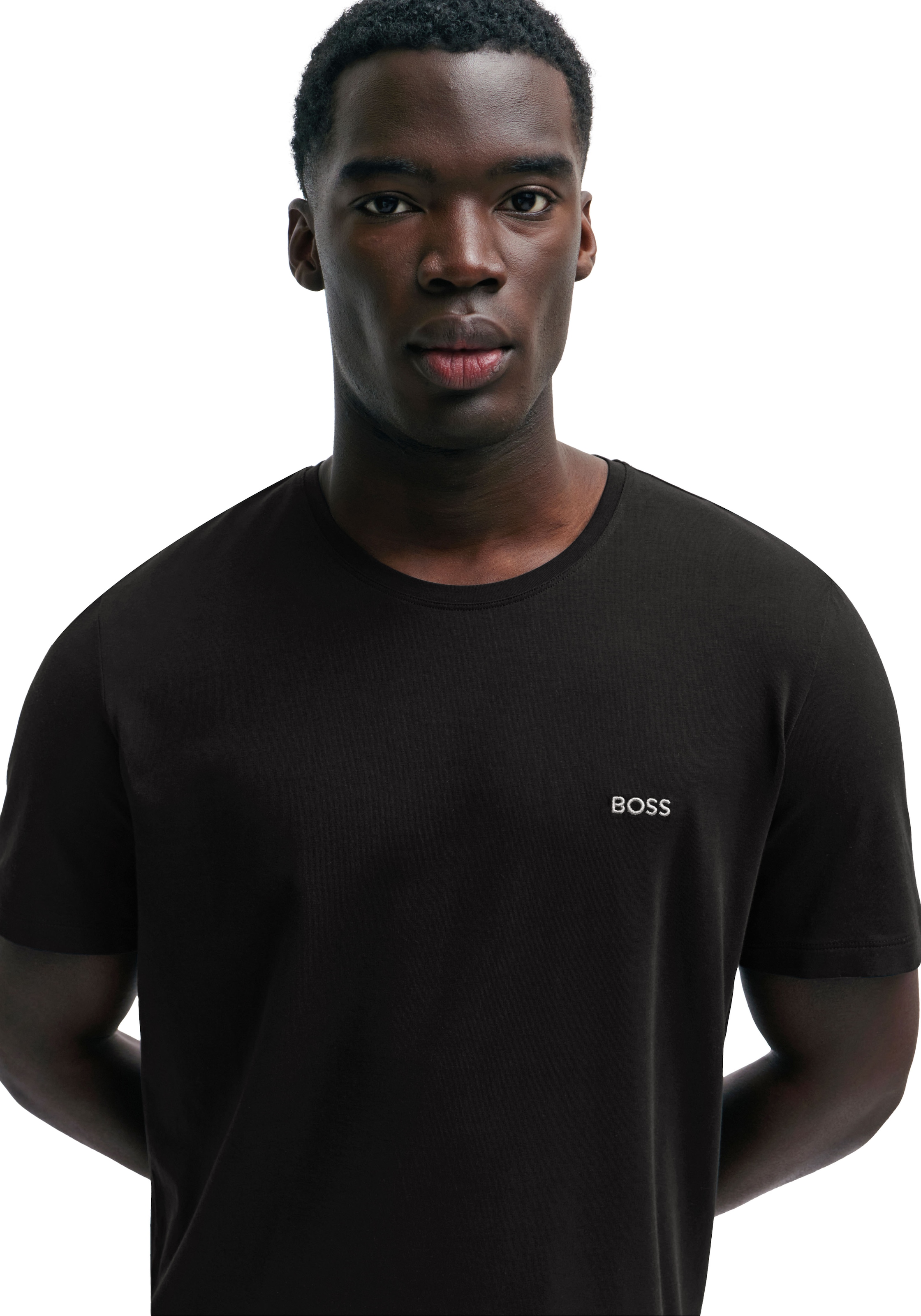 BOSS T-Shirt »Mix&Match T-Shirt R«, mit BOSS Stickerei auf der Brust