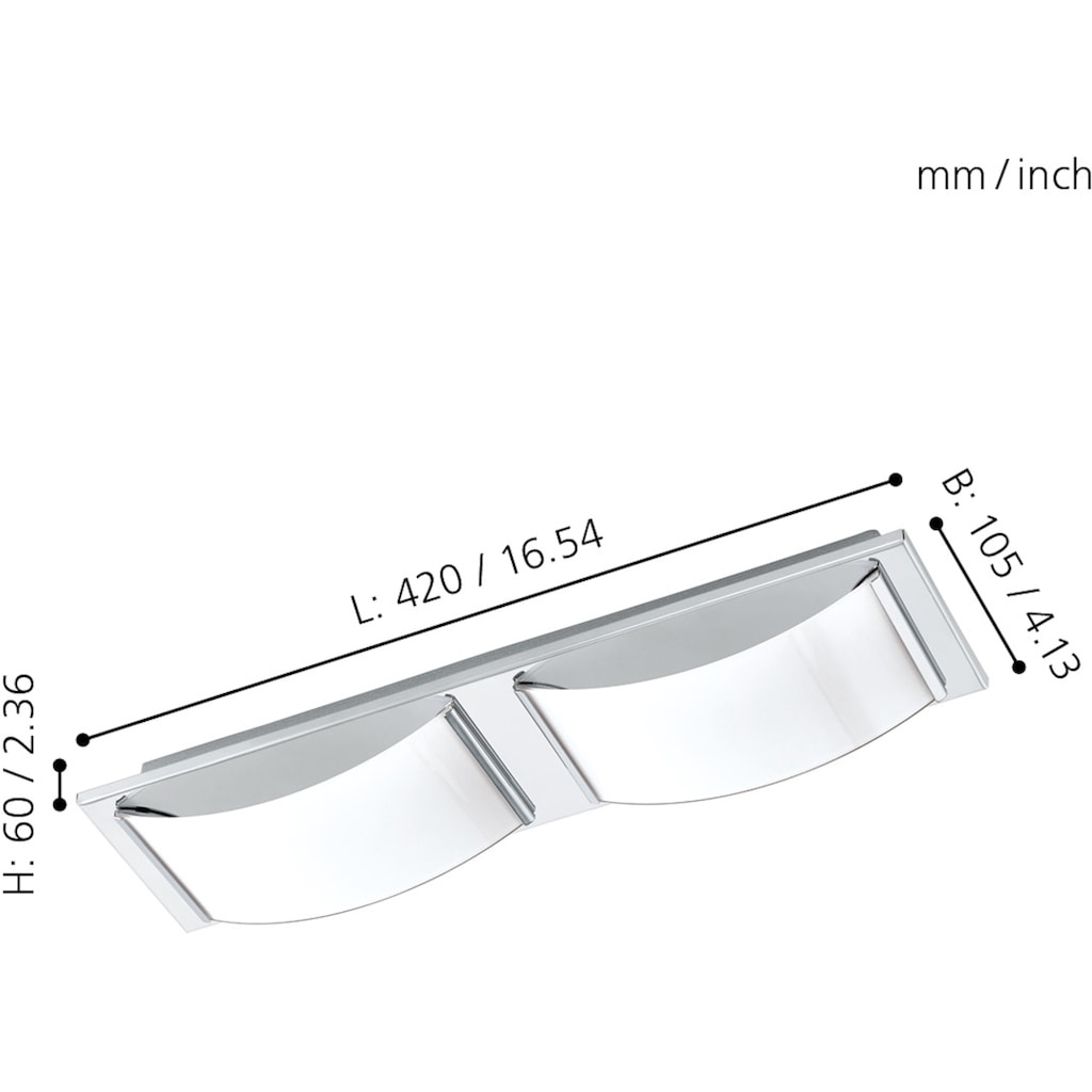 EGLO LED Deckenleuchte »WASAO1«, 2 flammig-flammig