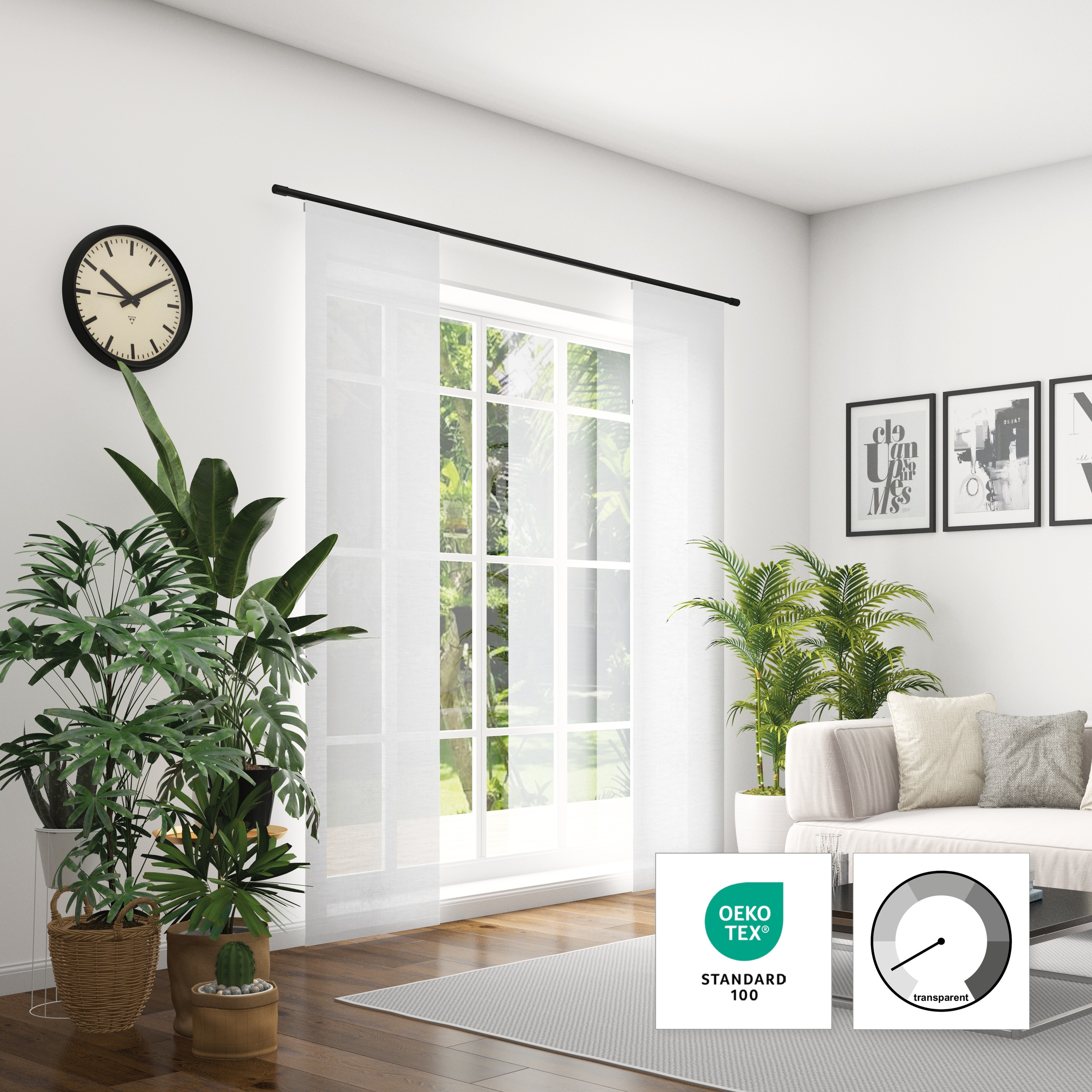 Neutex for you Schiebegardine "Allure" Klettband 1 Stk. tlg. HxB: 245x60, i günstig online kaufen