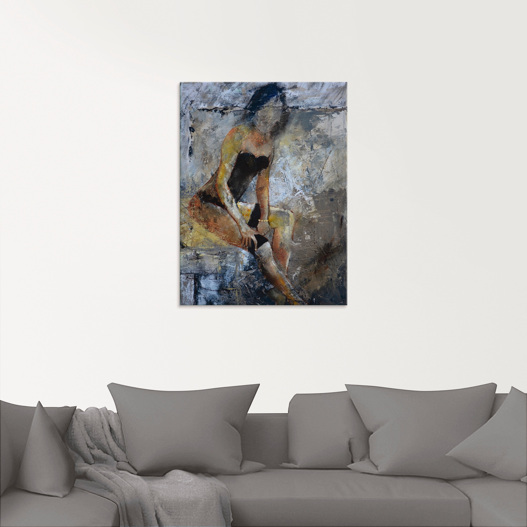 Artland Glasbild »Ausgezogen«, Frau, (1 St.), in verschiedenen Größen