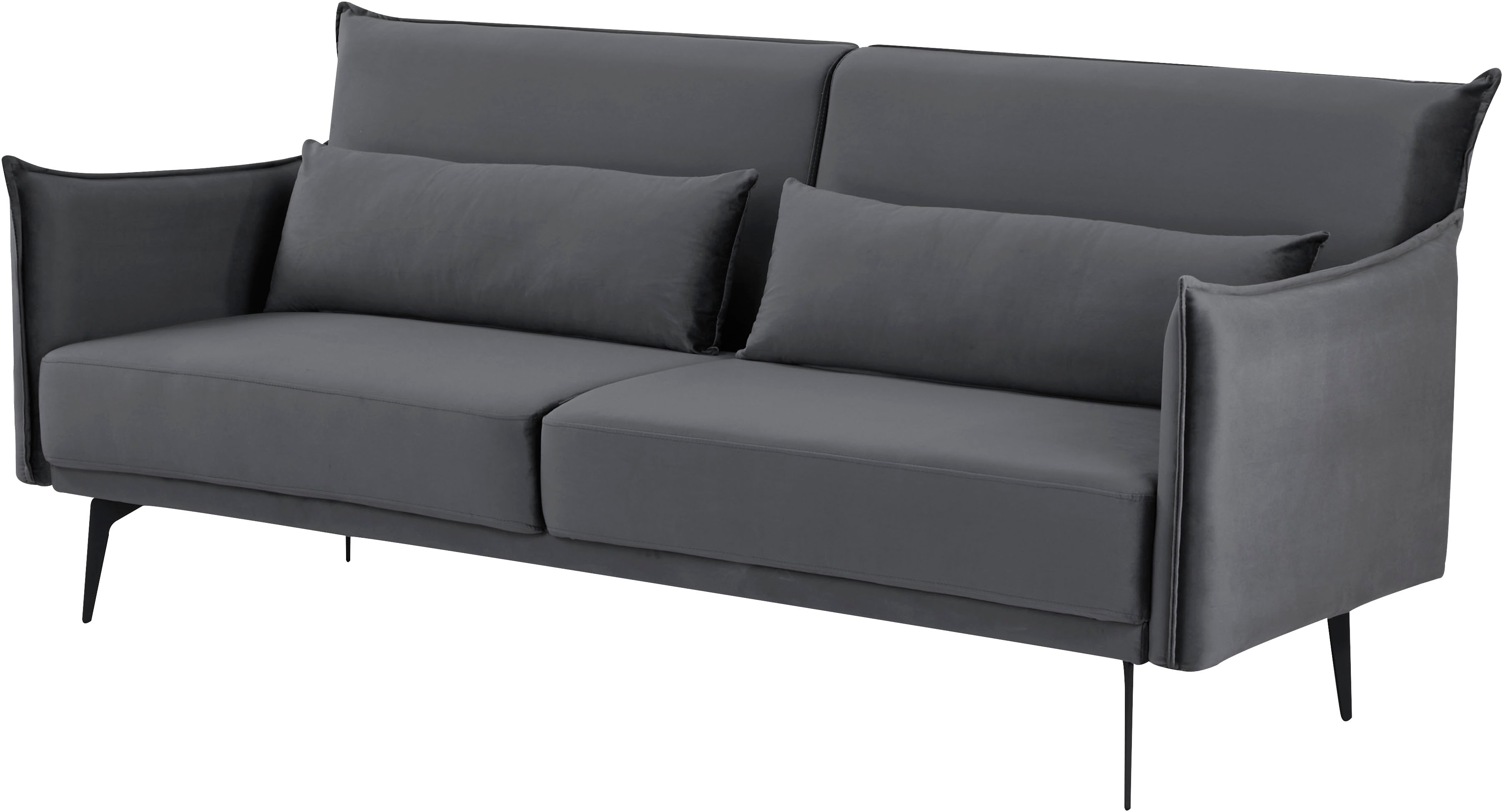 Thumbnail - INOSIGN Schlafsofa "TULARE, 204 cm, klappbarer 3-Sitzer mit verstellbarer Rückenlehne," Schlaffunktion, Velvet-Samtvelou...