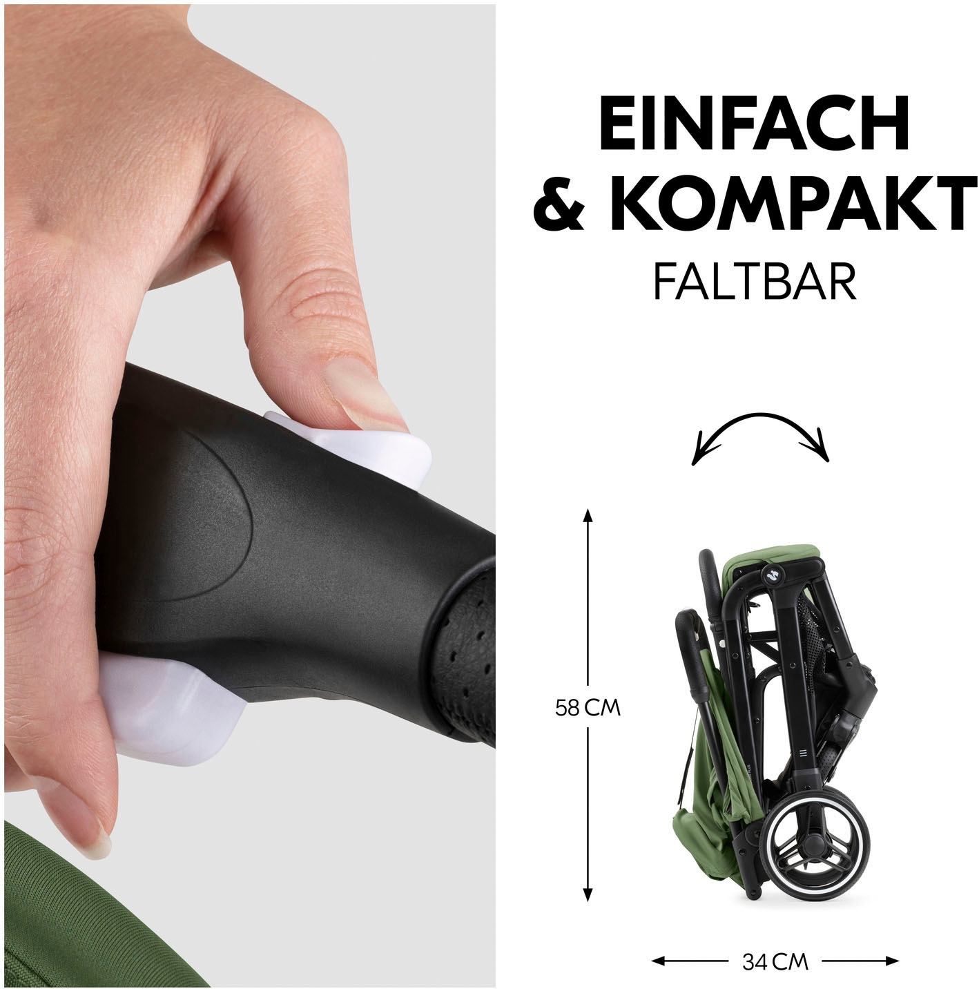 Hauck Kinder-Buggy »Travel N Care Plus Buggy, green«, 22 kg