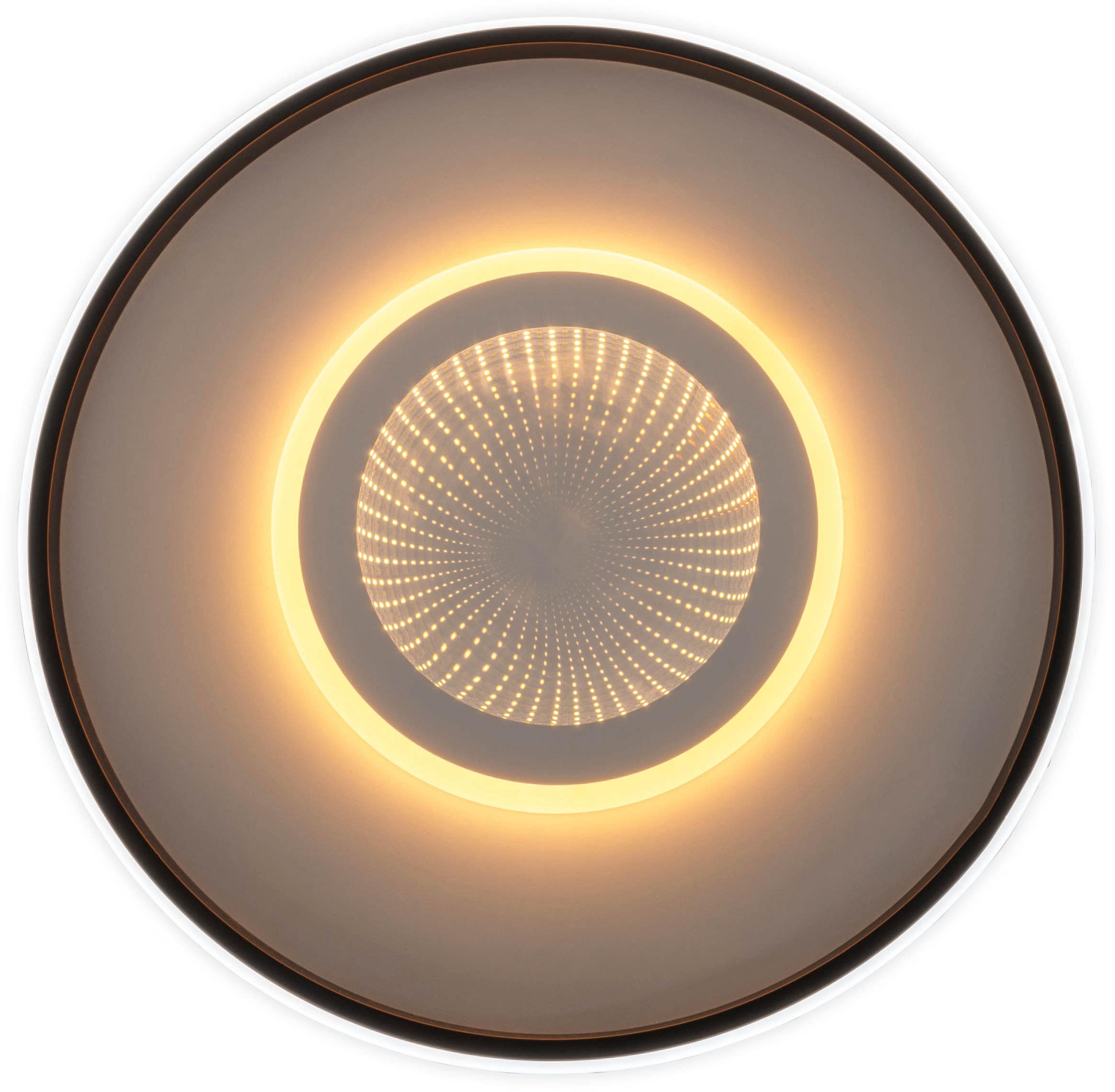 my home LED Deckenleuchte »Mona Deckenlampe mit Infinity 3D Effekt«, 1 flammig, Leuchtmittel LED-Board | LED fest integriert, D: 50cm, dimmbar, inkl. Memory, CCT, Fernbedienung, 40W, Tunnel Mirror