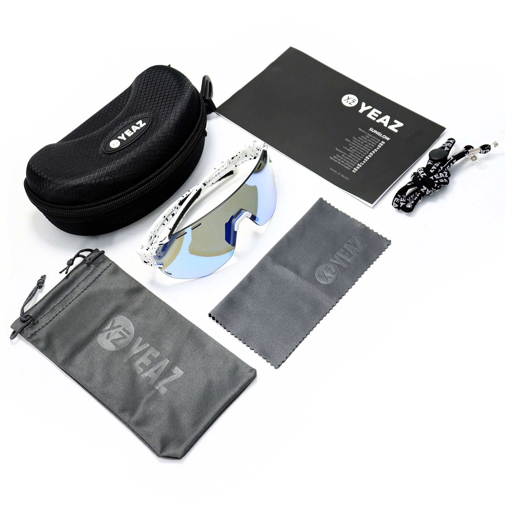 YEAZ Sportbrille »Sport-Sonnenbrille weiß/blau SUNGLOW«