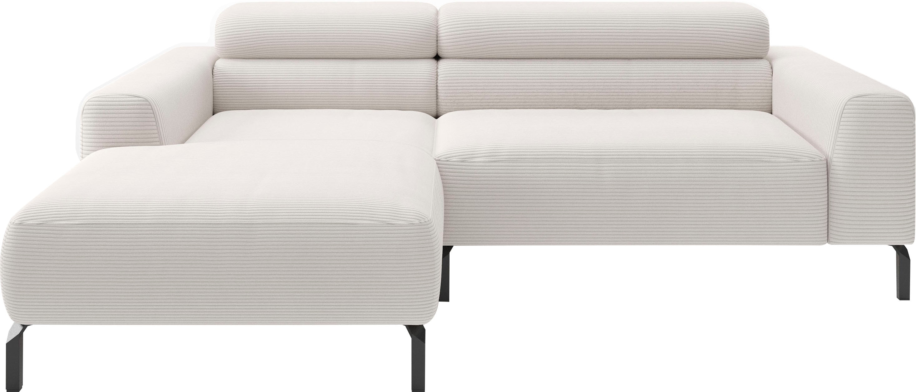 Home affaire Ecksofa "Ecksofa, L-Form, incl. Kopfteilverstellung, Breite 223 cm" wahlweise elektrische Sitztiefenverstellung
