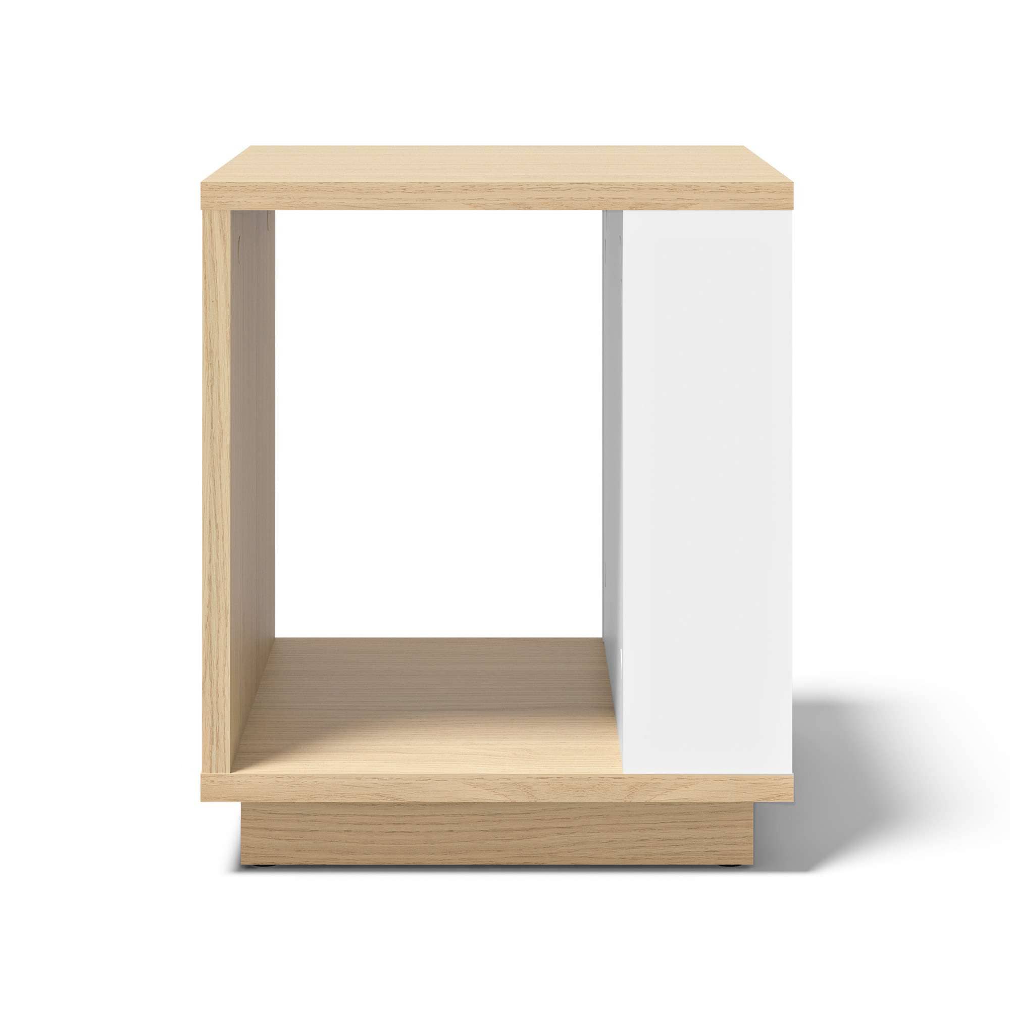 TemaHome Beistelltisch »ELLA Sofatisch, Regal, Eichefurnier & Weiss, Aufbewahrung,«, vielsitige Ablagen, Breite 40 oder 70 cm