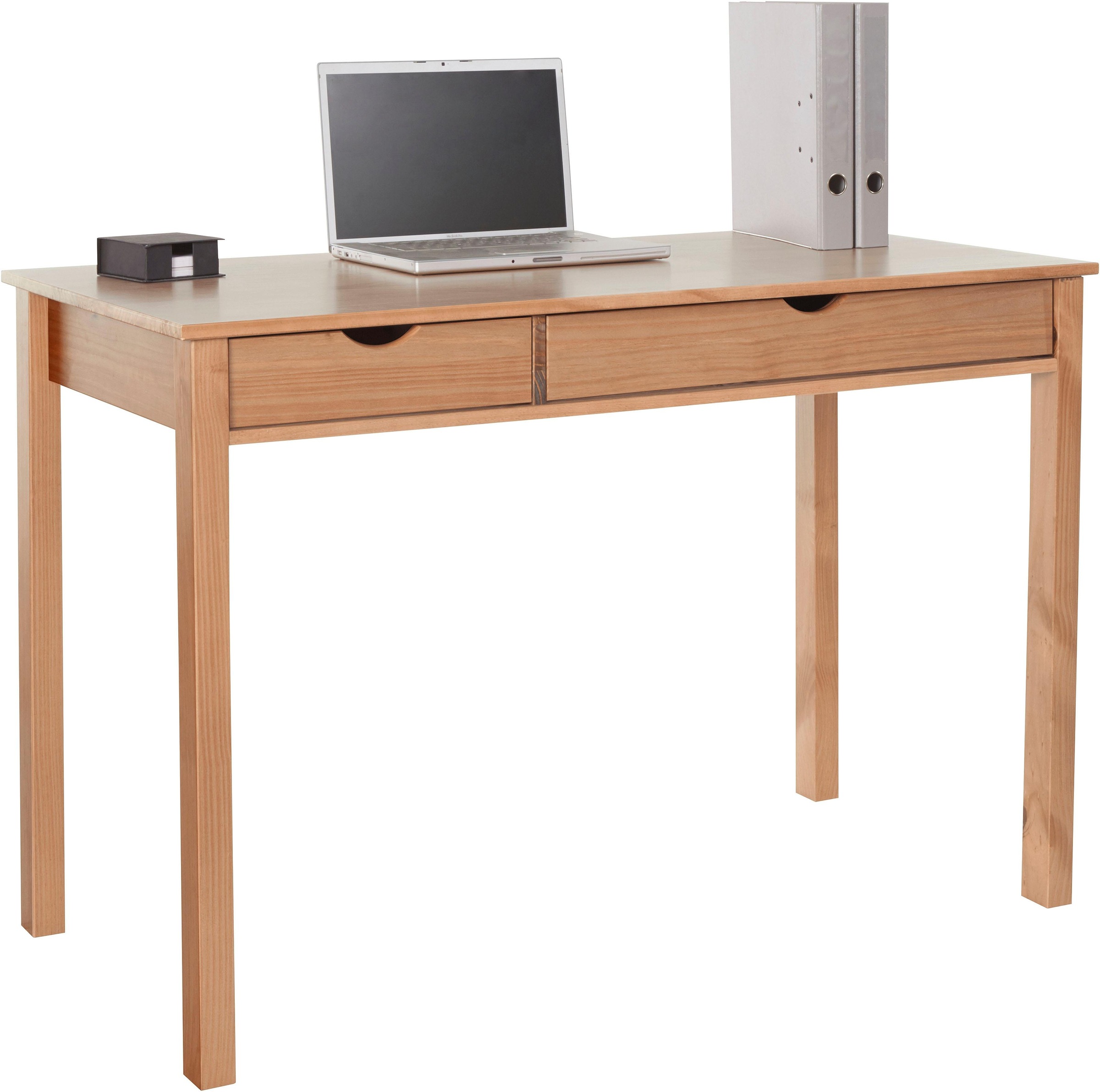 INOSIGN Schreibtisch »Gava«, massives Kiefernholz, für das home office, Laptoptisch Breite 120 cm