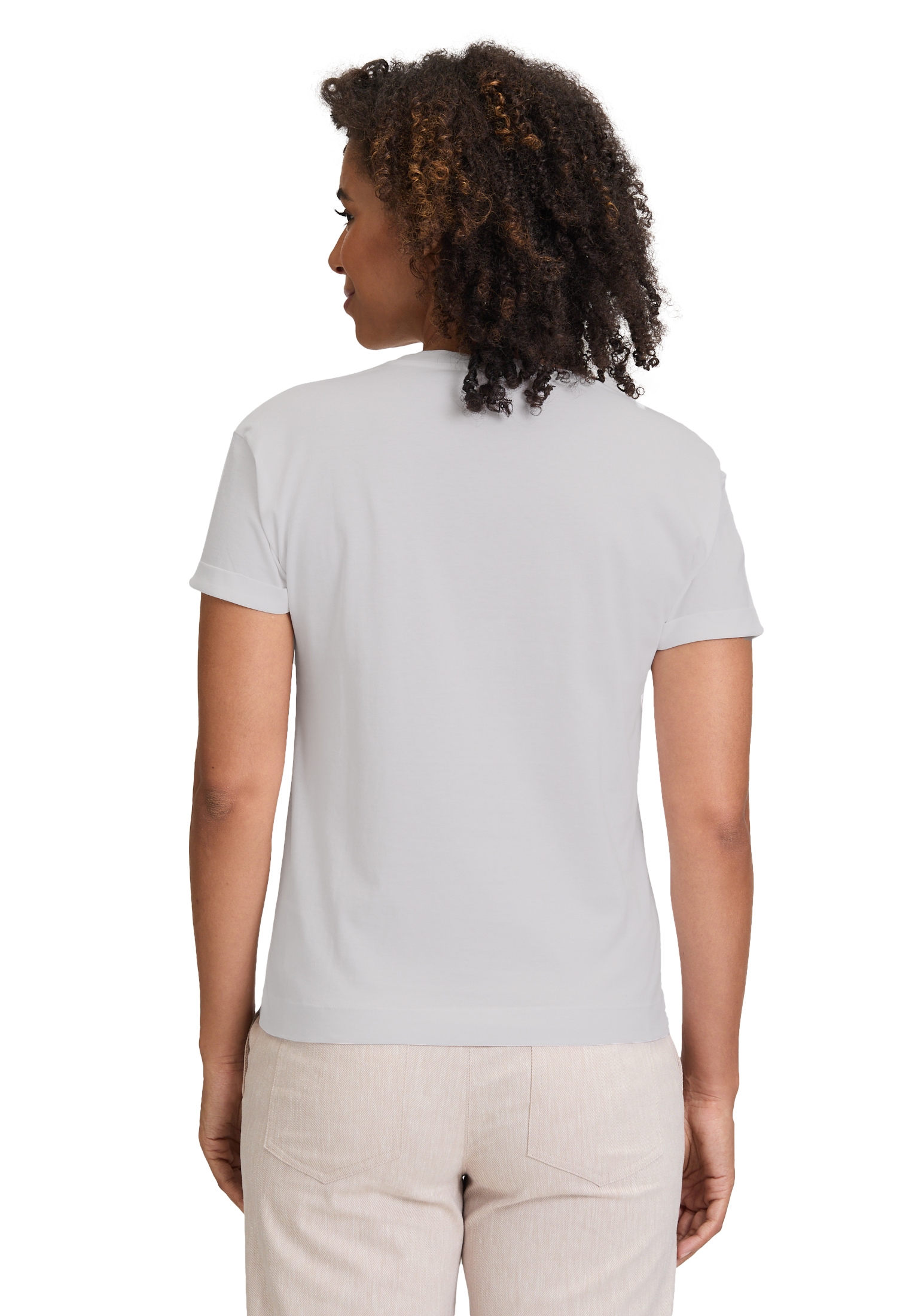 Betty&Co Kurzarmshirt »Betty & Co Casual-Shirt mit Aufdruck«, (1 tlg.), Glitzer