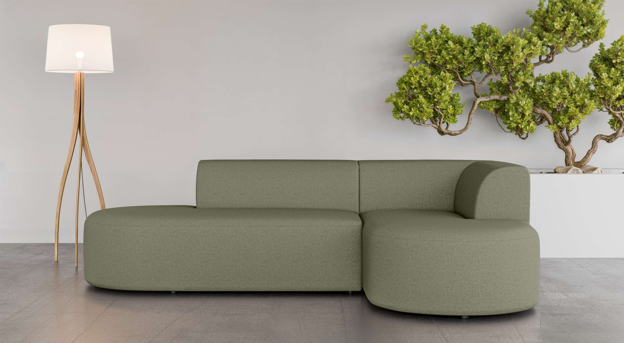 OTTO home Ecksofa "Ecksofa Tvinne mit Ottomane links oder rechts bestellbar" L-Form, mit Wellenunterfederung, BxTxH 260x170x73 cm