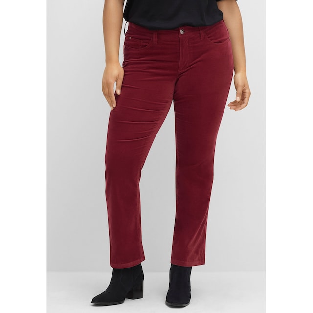 sheego by Joe Browns Stretch-Hose »Große Größen«, aus weichem Baumwollsamt  für kaufen | BAUR