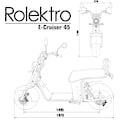 Rolektro E-Motorroller »E-Cruiser 45 Lithium, Schwarz, 2x 60V-20Ah Akku, 1500 Watt«, 1500 W, 45 km/h, Euro 5, 100 km