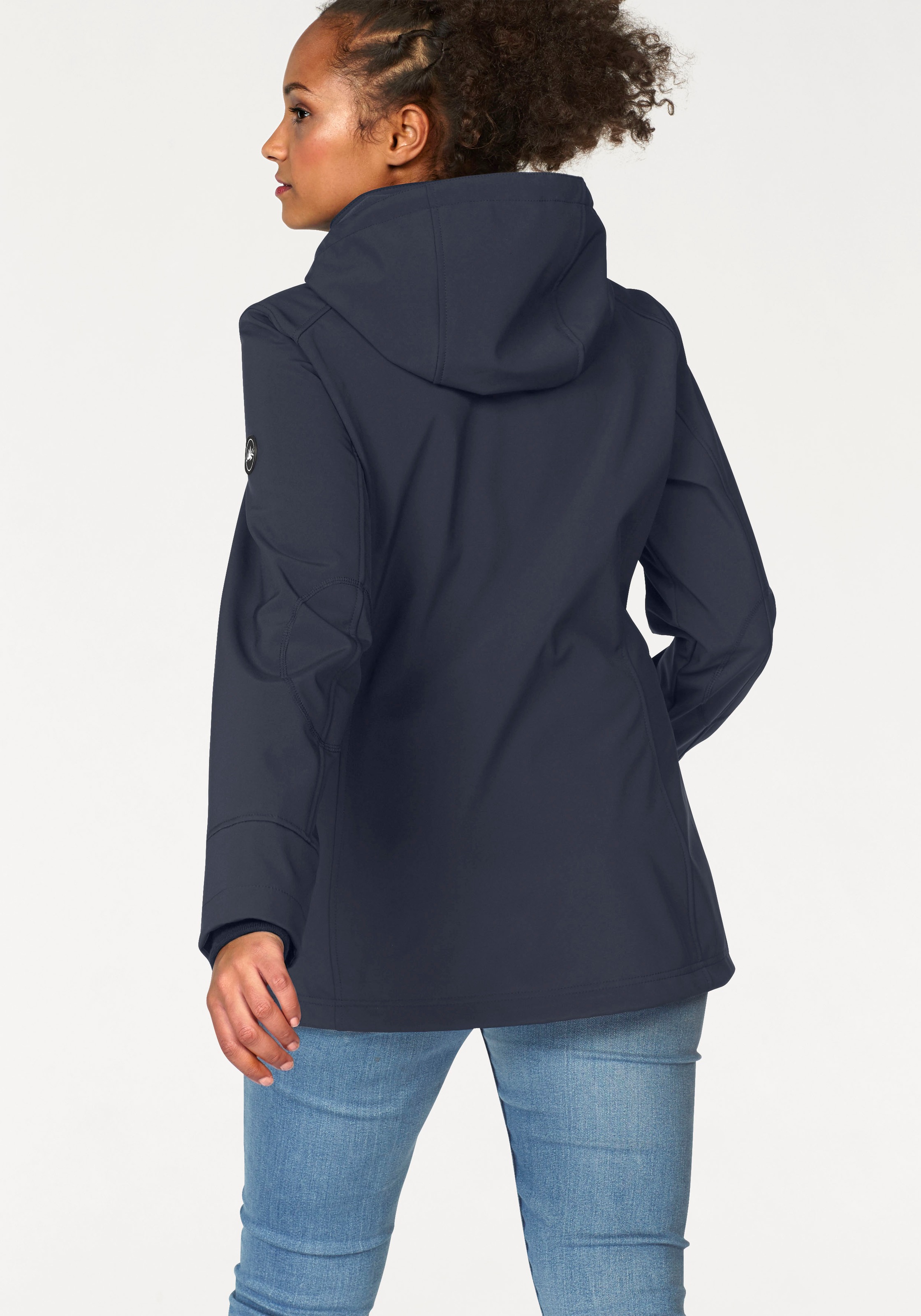 Thumbnail - Polarino Softshelljacke mit Kapuze für Übergangszeiten, atmungsaktiv, winddicht, wasserabweisend