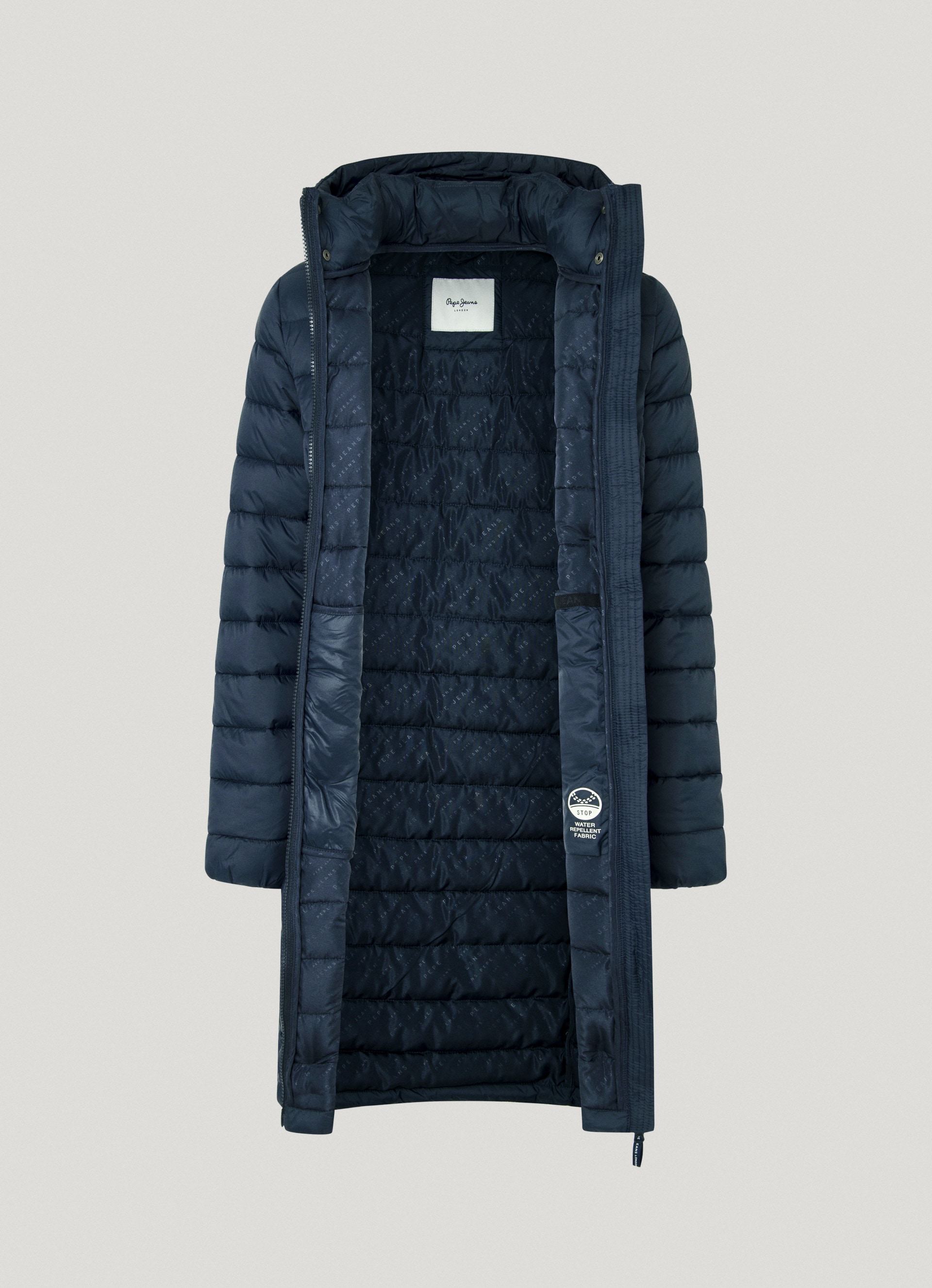 Pepe Jeans Outdoorjacke »AMMY LONG«, mit Kapuze, mit abnehmbarer Kapuze