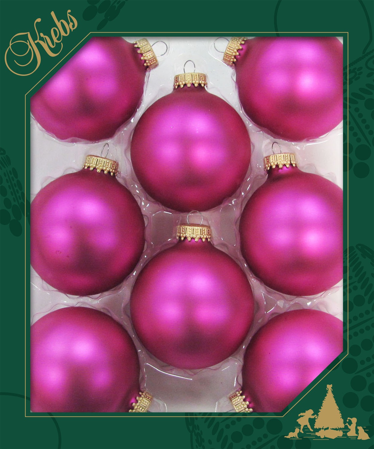 Krebs Glas Lauscha Weihnachtsbaumkugel »CBK70279«, (Set, 8 St.), aus Glas