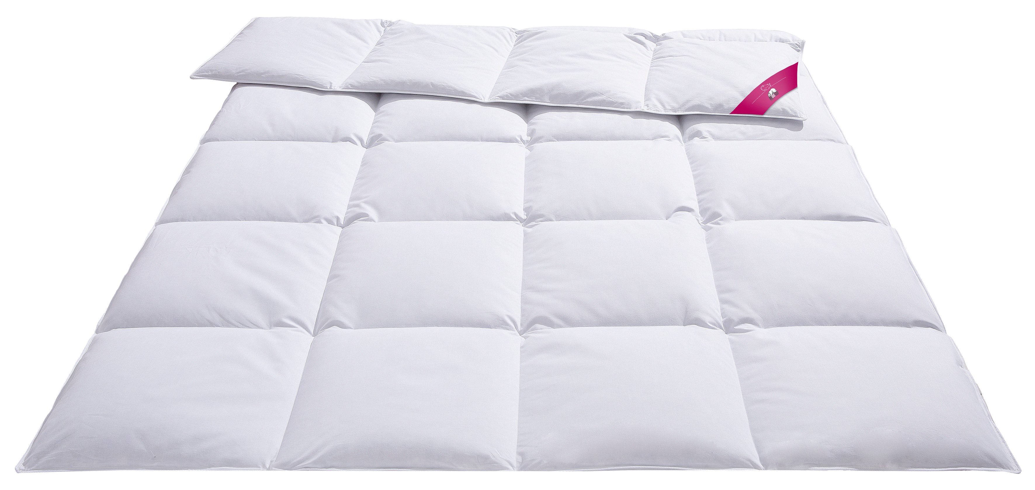 Thumbnail - RIBECO Daunenbettdecke + Kopfkissen "Johanna" Wohlfühlkomfort mit den Vorzügen der Natur