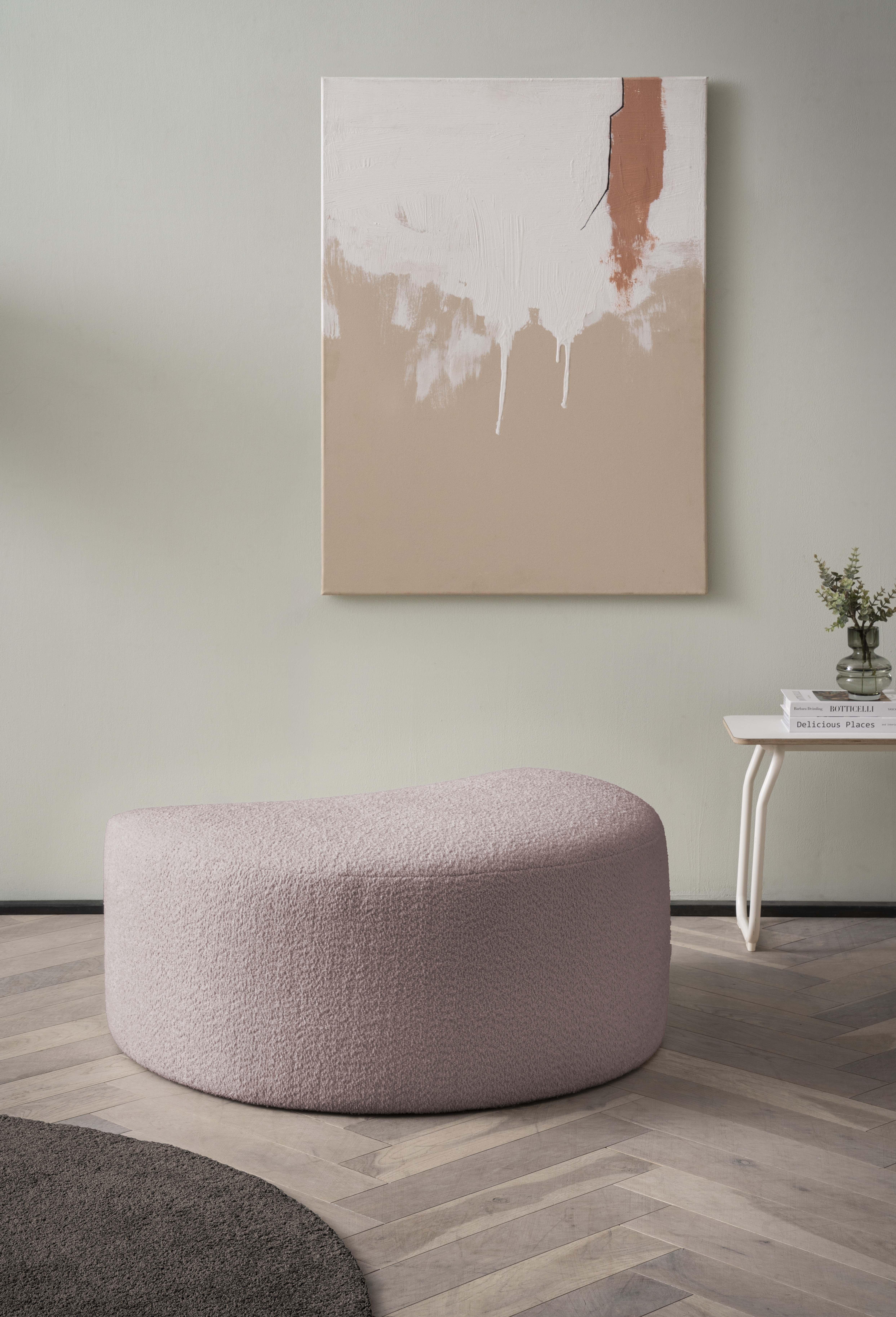 LeGer Home by Lena Gercke Hocker "ISALIE Bouclé, passend zur Serie ISALIE" gepolstert, kombinierbar mit XXL-Sessel ISALIE