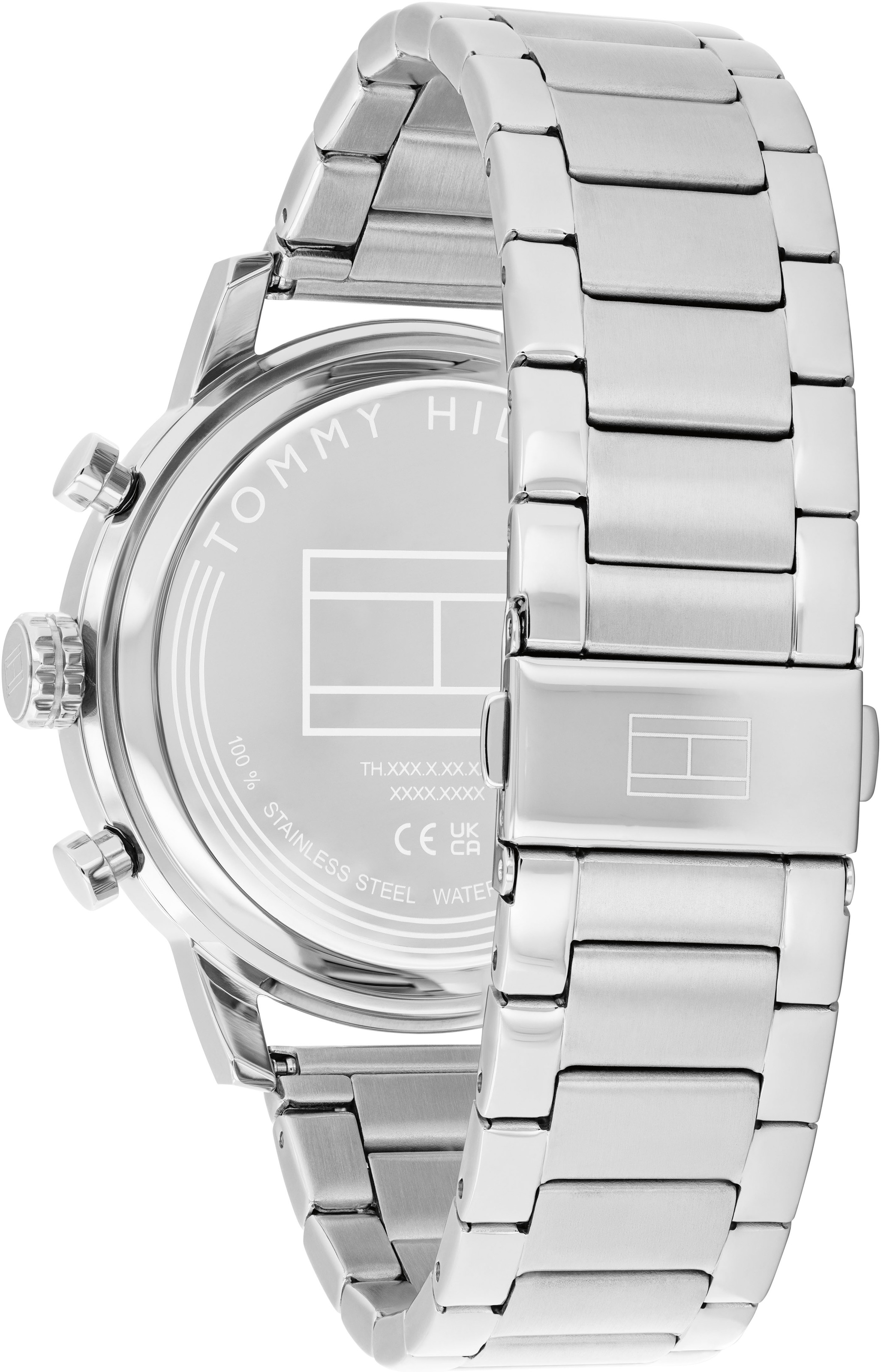 Tommy Hilfiger Multifunktionsuhr »Rocky«, Quarzuhr, Armbanduhr, Herrenuhr, Edelstahlarmband, analog
