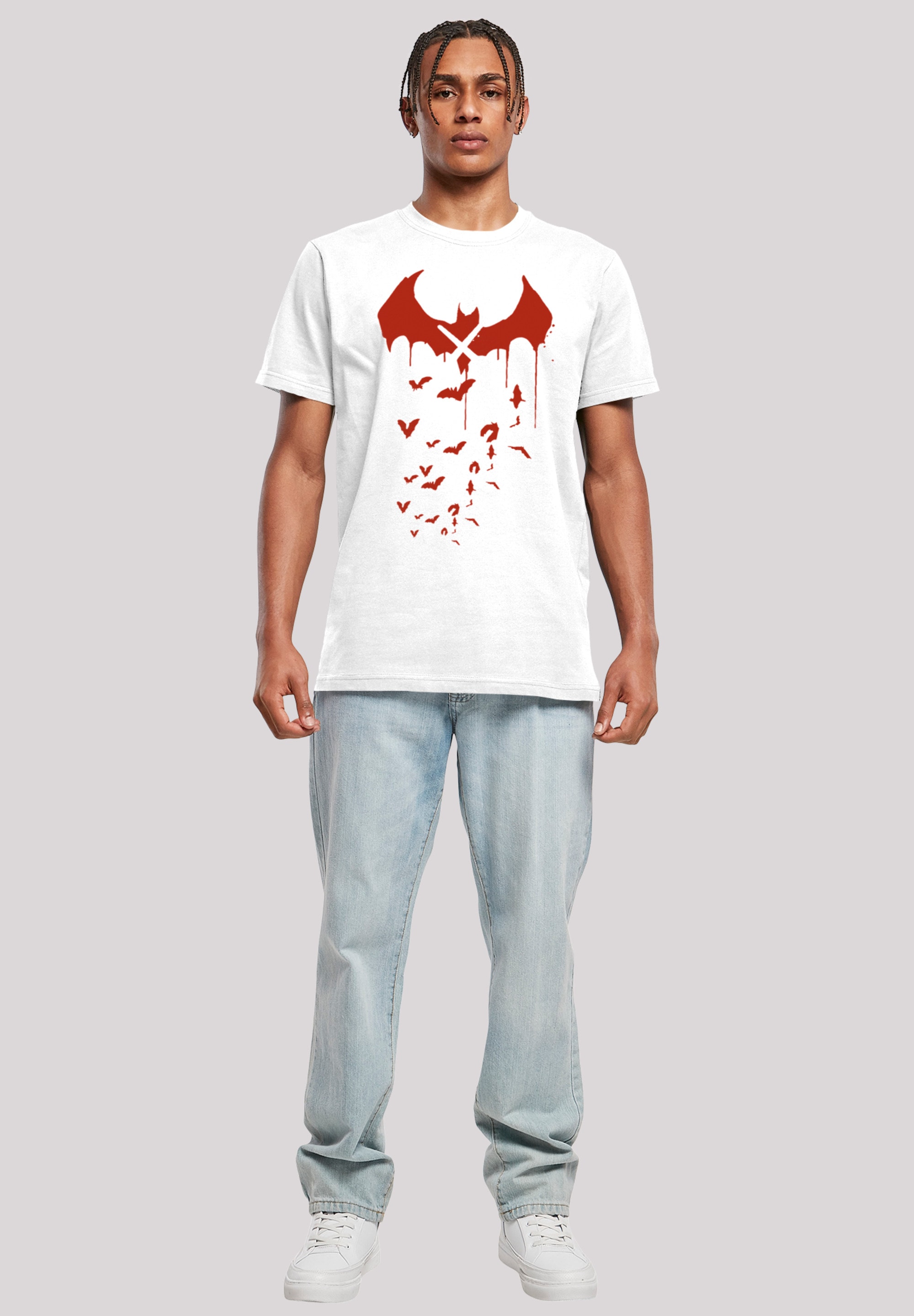 F4NT4STIC T-Shirt »DC Comics Batman Arkham Knight Bats X Drip«, Print