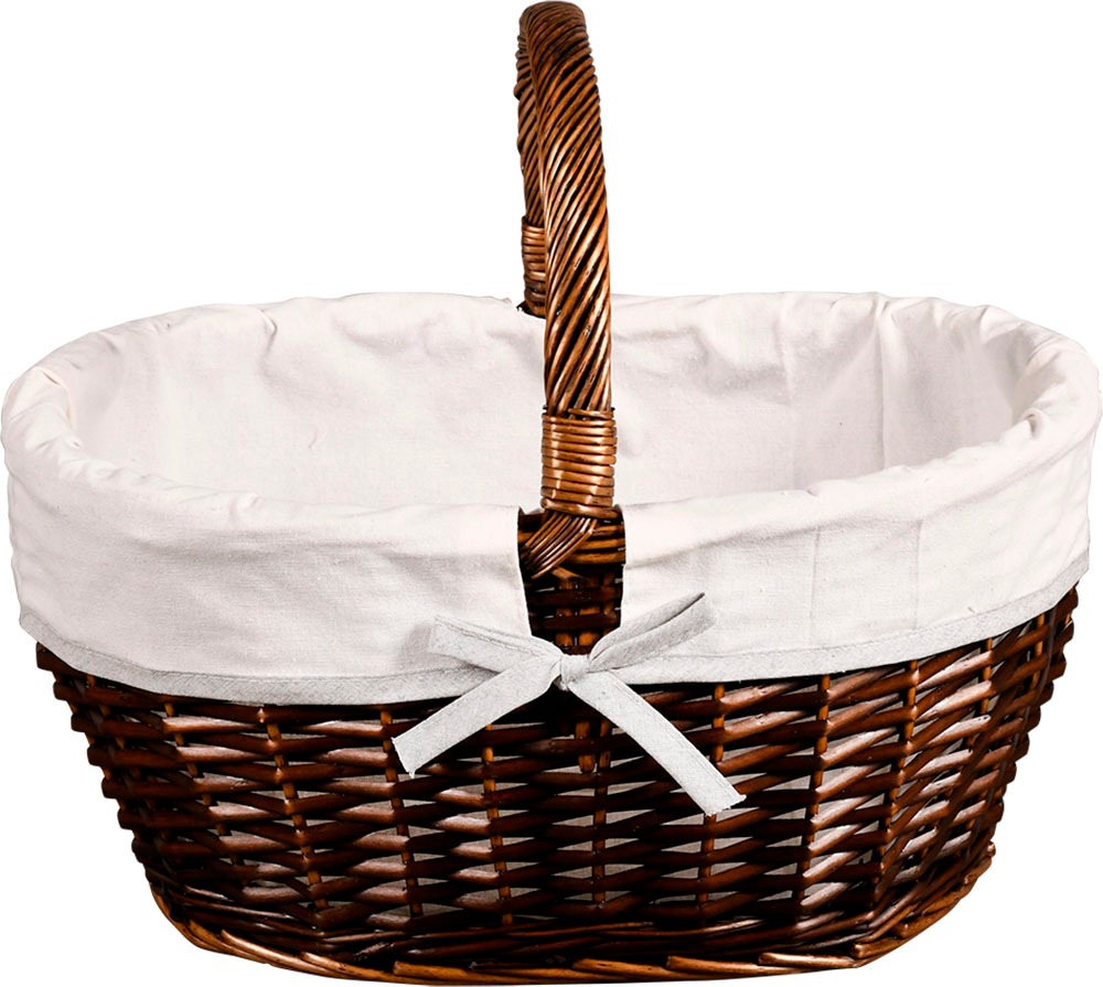 KESPER Einkaufskorb Weidengeflecht mit Textilfutter günstig online kaufen