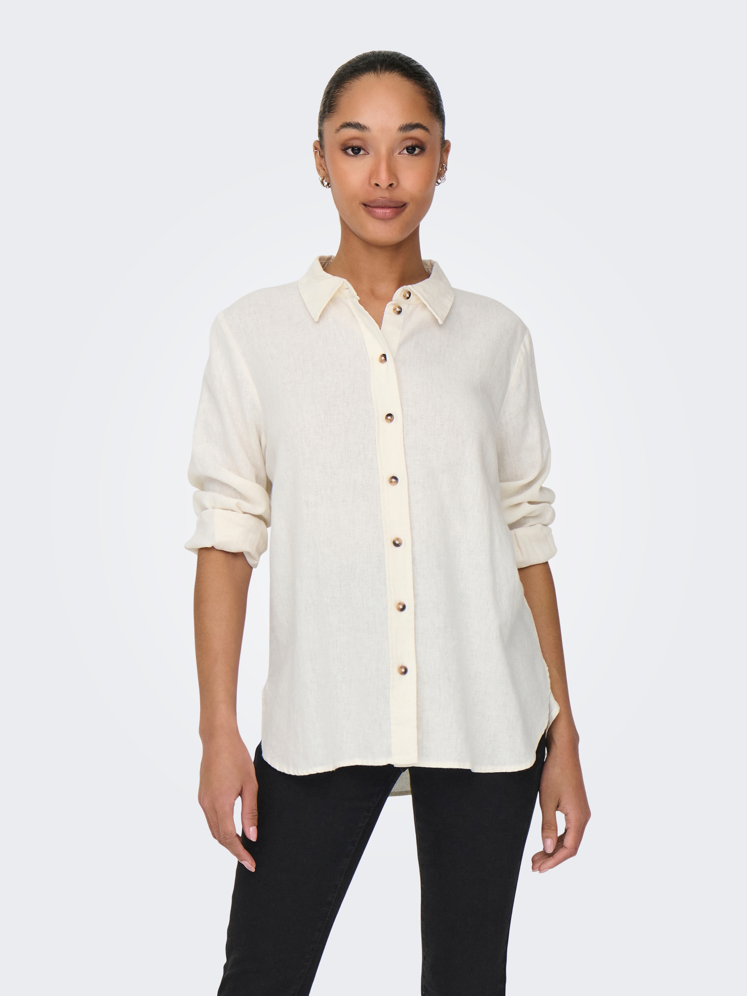 JDY Hemdbluse »JDYSAY L/S LINEN LOOSE SHIRT WVN NOOS«