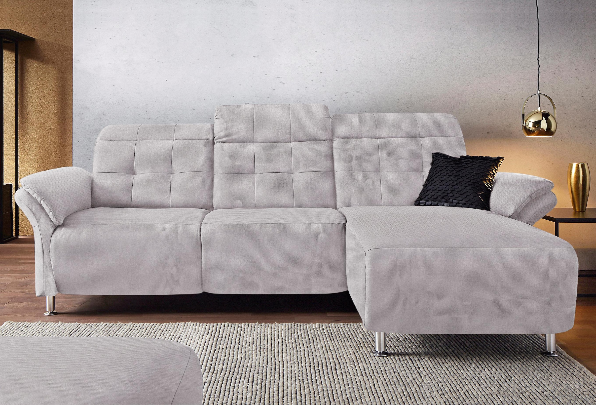 Home affaire Ecksofa "Manhattan L-Form" 2 Sitze mit elektrischer Relaxfunkt günstig online kaufen