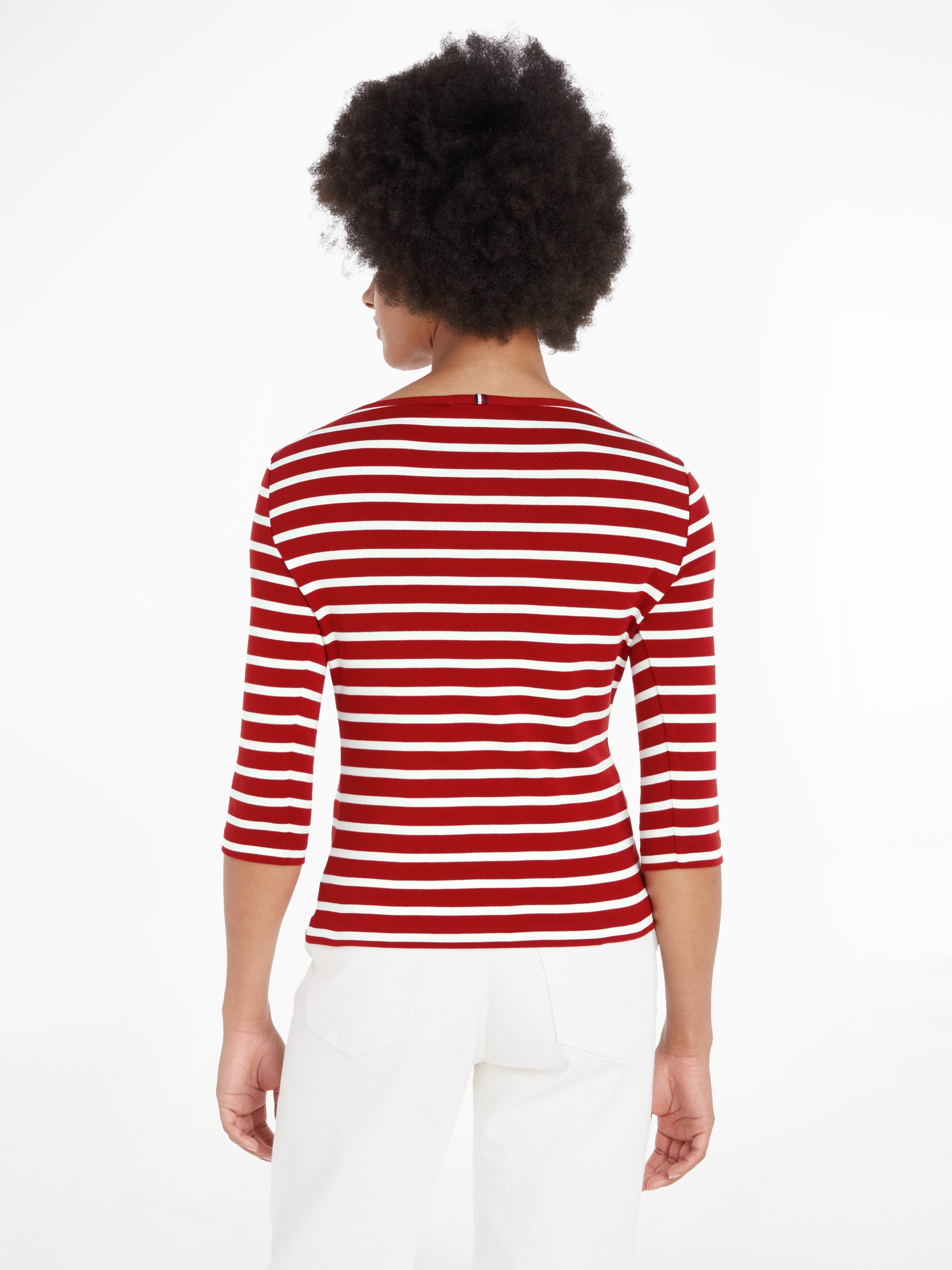 Tommy Hilfiger 3/4-Arm-Shirt "NEW CODY SLIM BOAT-NECK" mit Logostickerei günstig online kaufen