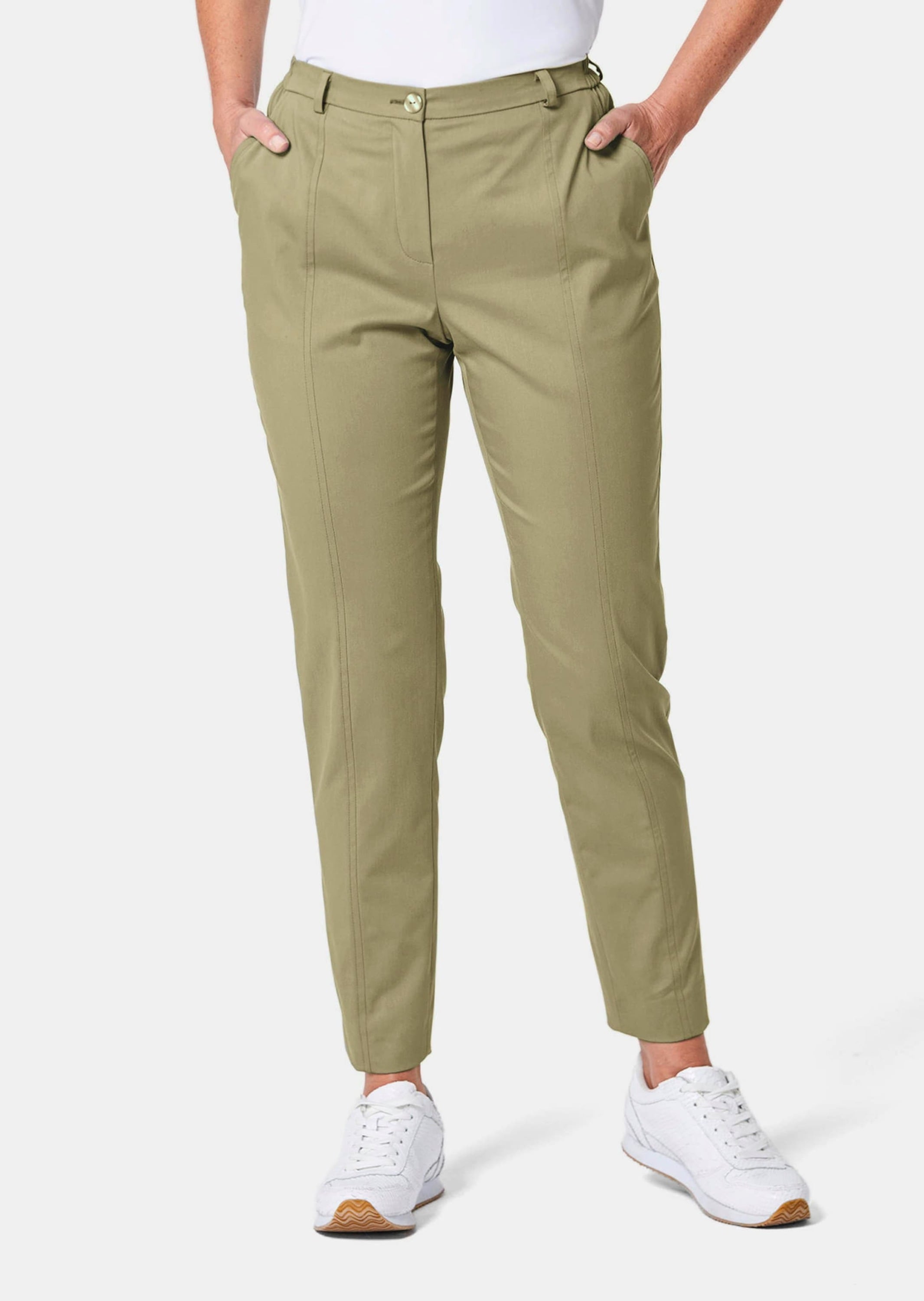 GOLDNER Stoffhose »Satinhose Anna Sportive Hose Anna aus trageangenehmen Satin«