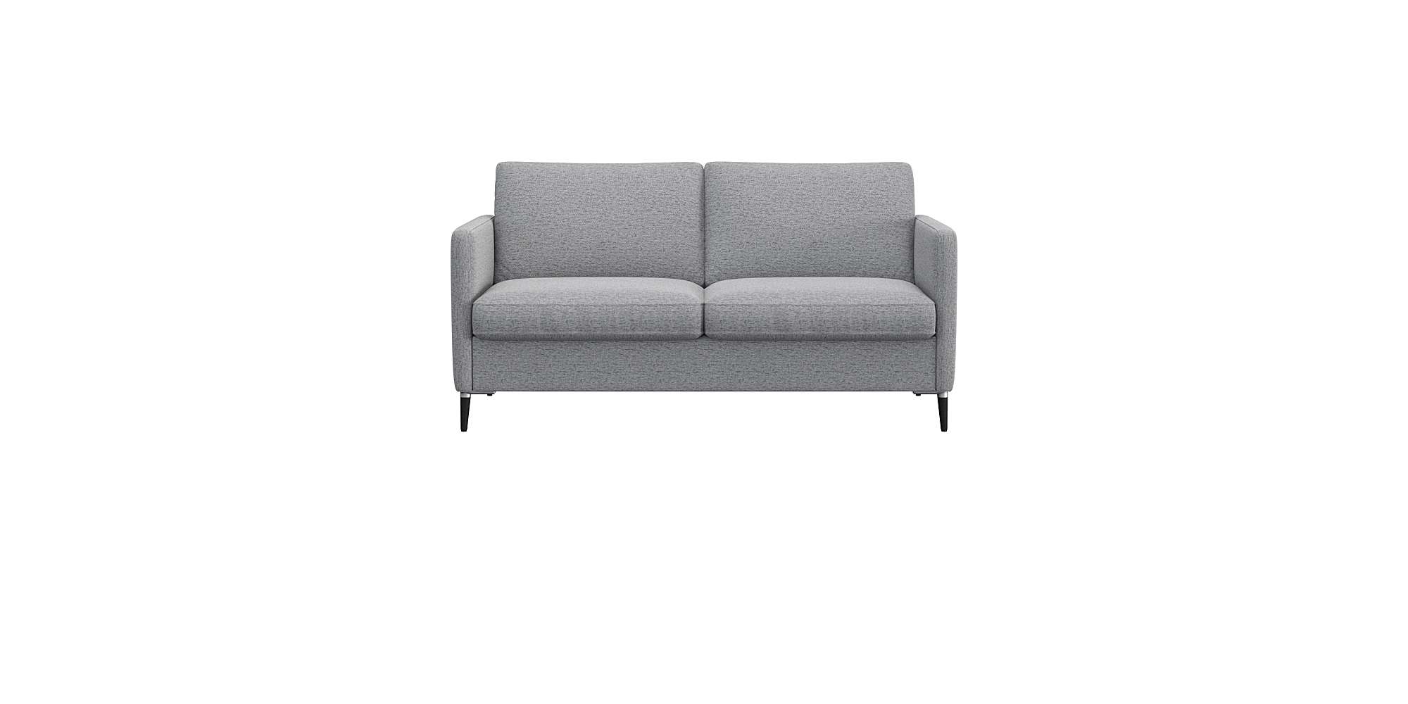 FLEXLUX 2-Sitzer "Fiore, super Sitzkomfort durch Kaltschaum im Sitz" schmale Armlehnen, Füße Alu+schwarz