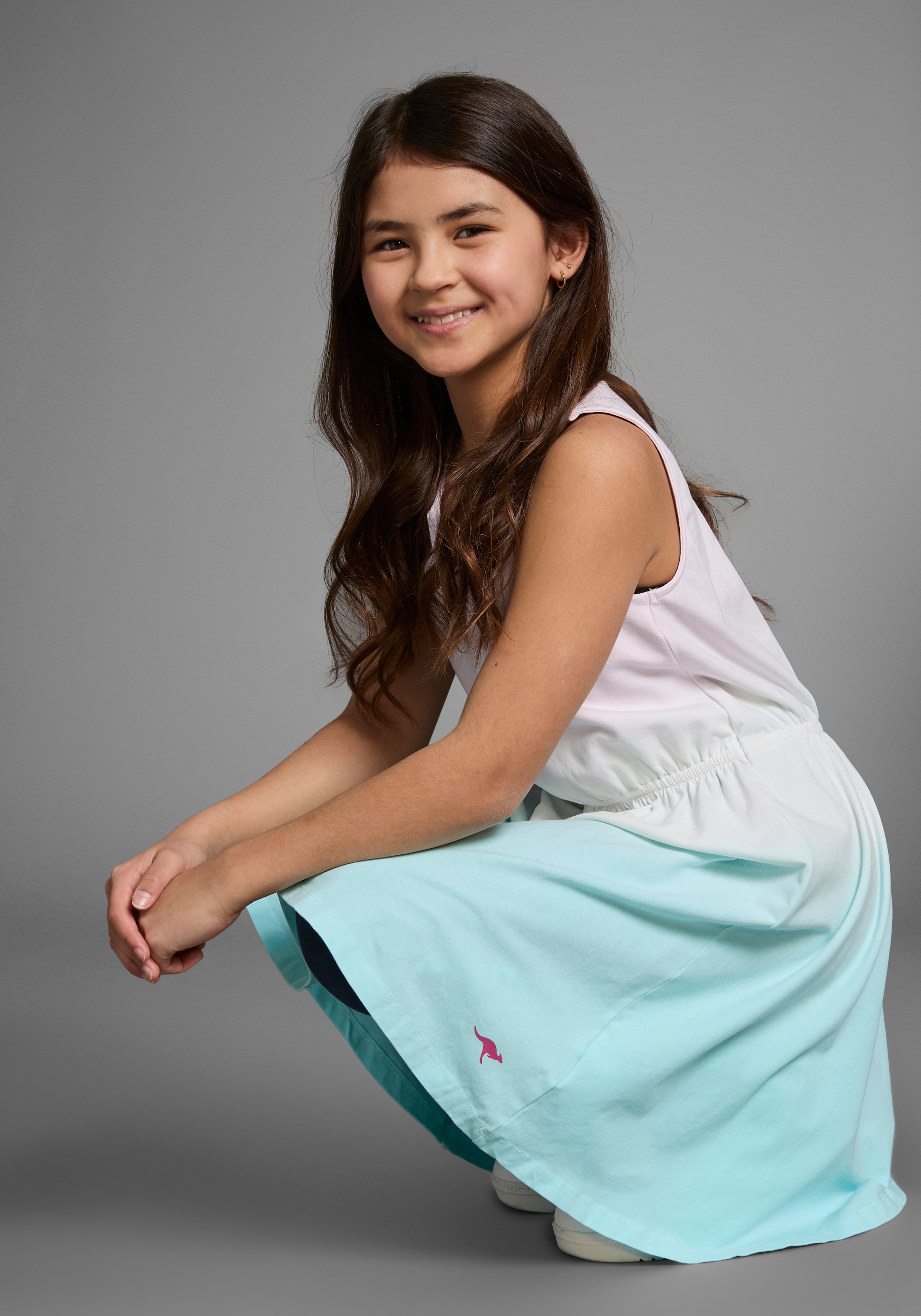 Thumbnail - KangaROOS Jerseykleid festliche Anlässe, kniefreie Länge, trendiger Dip-Dye-Look