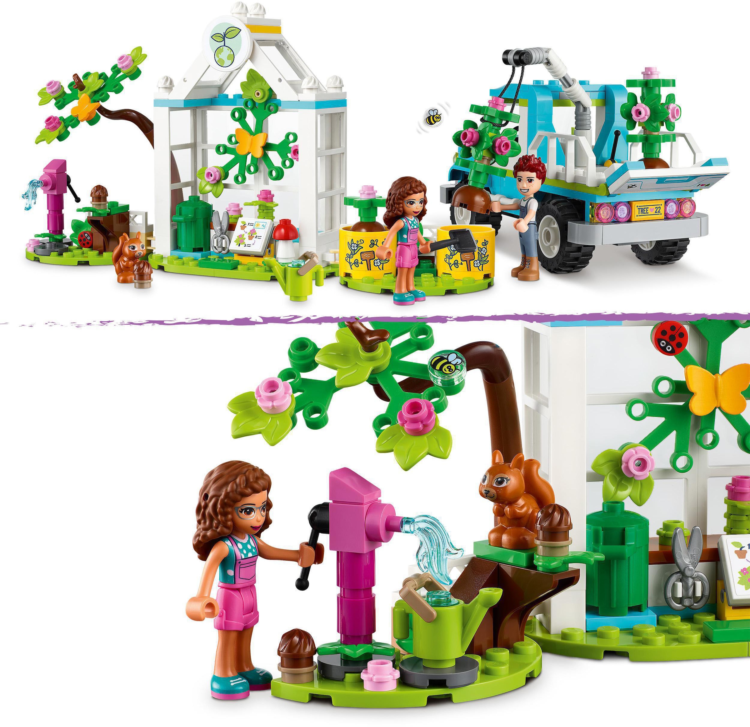 LEGO® Konstruktionsspielsteine »Baumpflanzungsfahrzeug (41707), LEGO® Friends«, (336 St.)