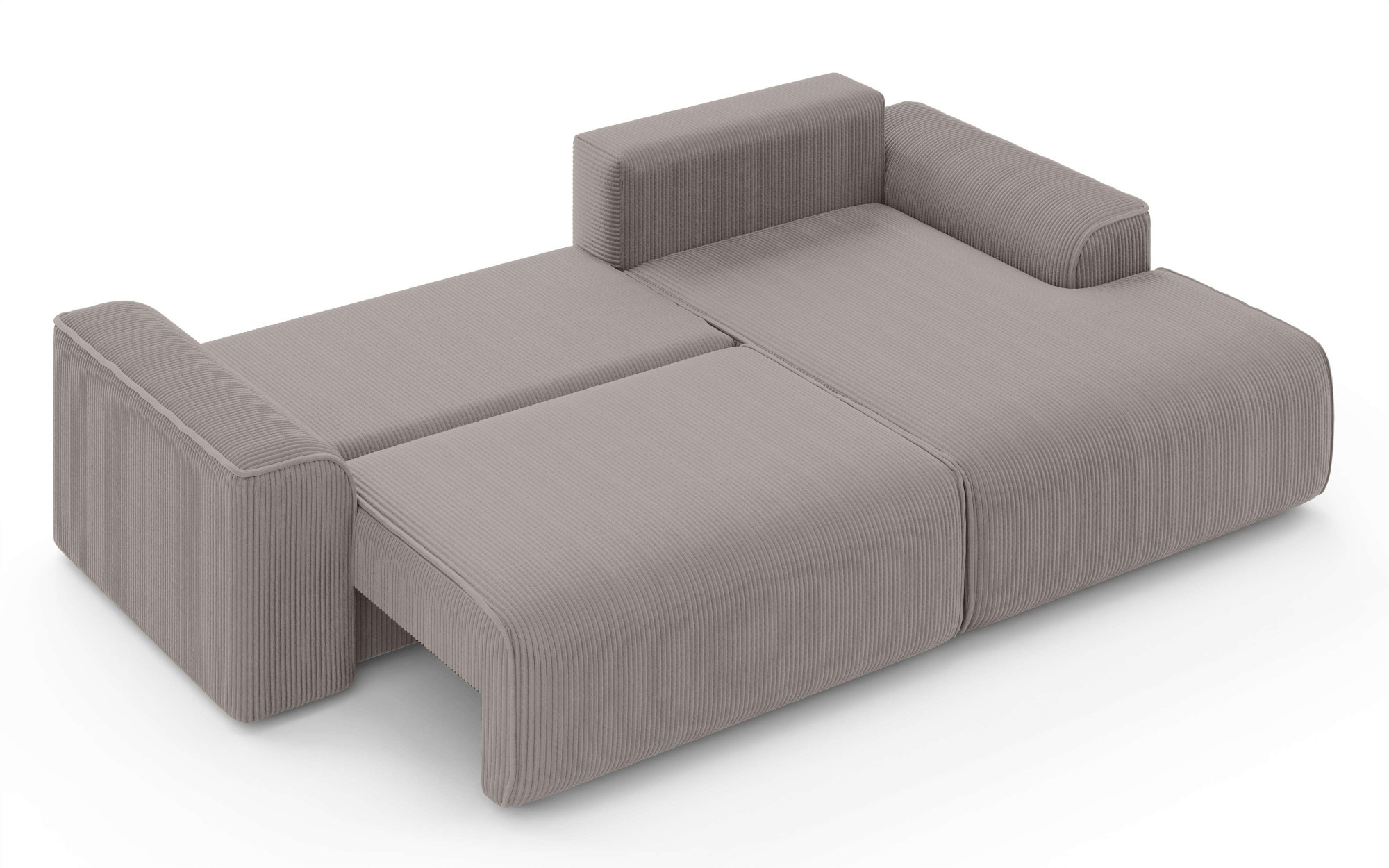 Home affaire Ecksofa »Santenay mit Bettfunktion und Bettkasten, Maße: B/T/H 266/164/90 cm«, L-Form mit Wellenfederung, Schlaffläche: 140x213 cm, auch in Cord