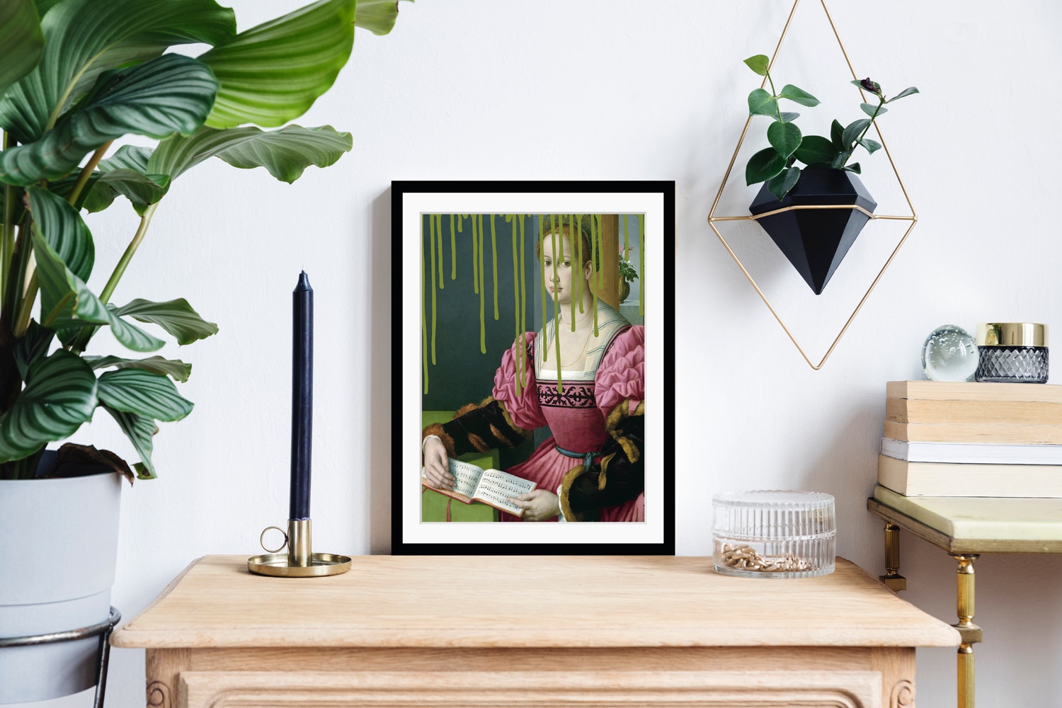 queence Bild »Lindsay mit Farbklecks« Bilder von Frauen | Frau | Gemälde | Historische Persönlichkeiten | Kunst HD Premium Poster-Druck inkl. Holzrahmen