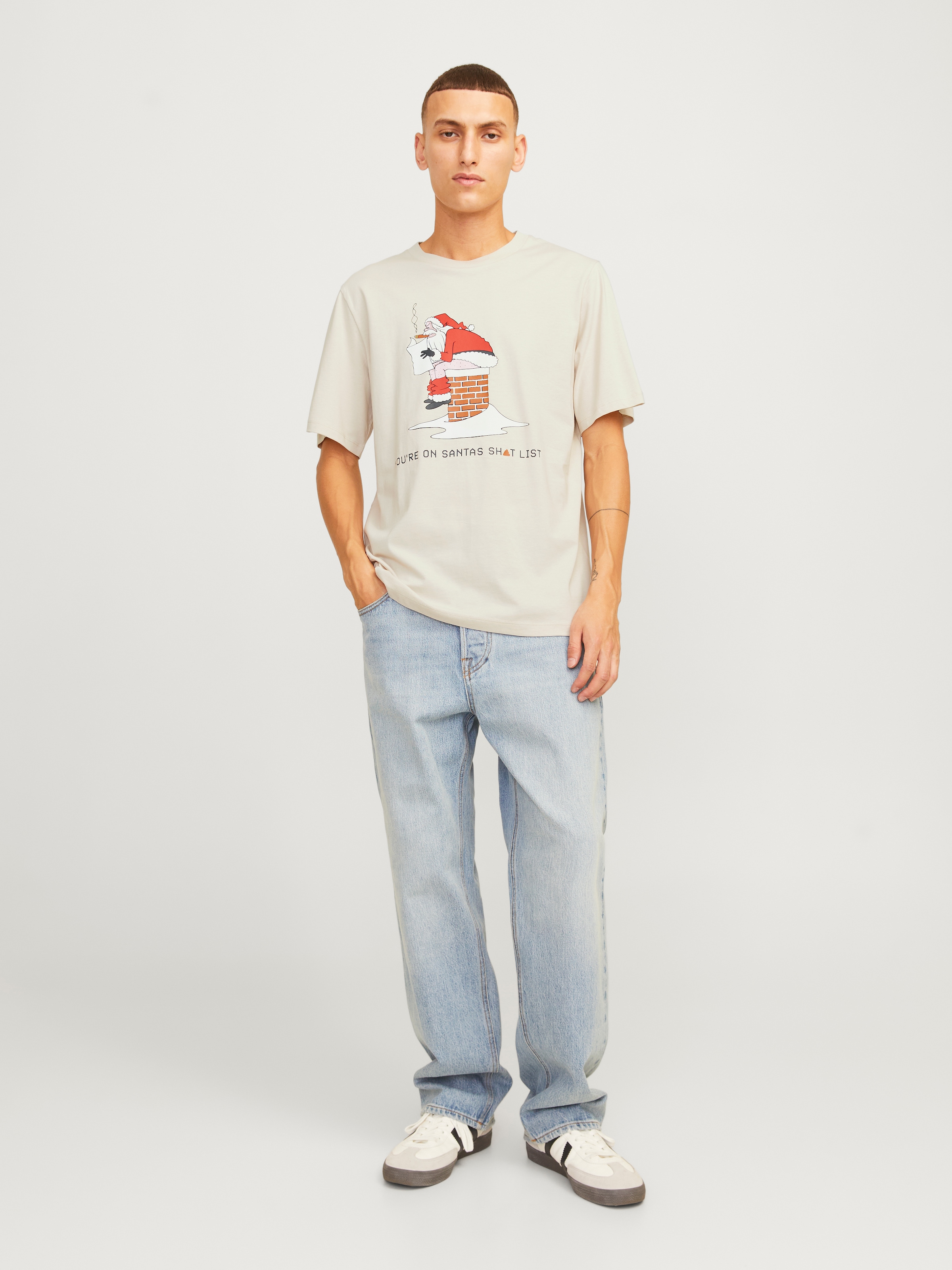 Jack & Jones Rundhalsshirt »JJXMAS FUNNY TEE SS CREW NECK«