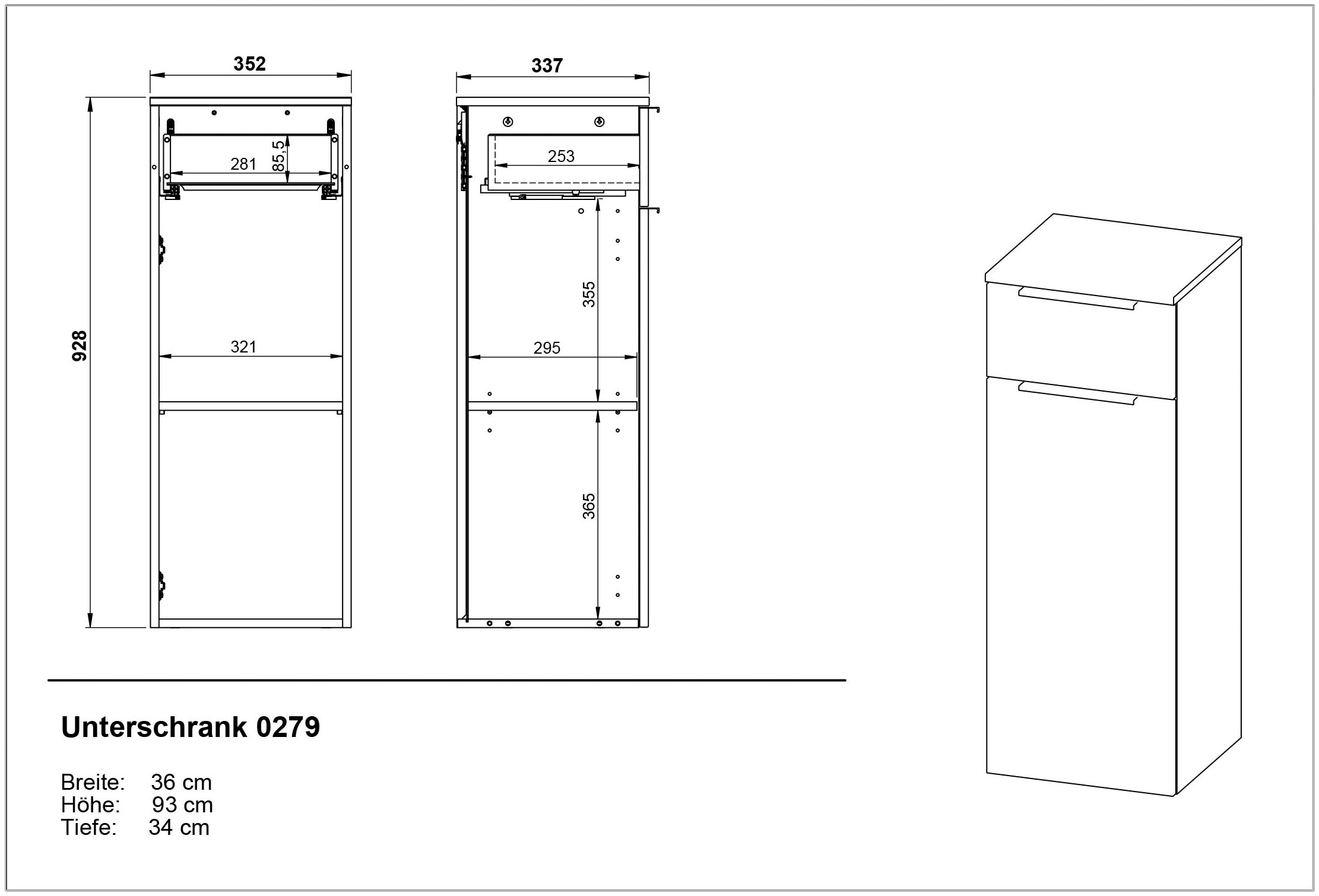 GERMANIA Badmöbel-Set »Crandon«, (3 St.), inkl. WT-Unterschrank, Spiegelschrank und Schrank