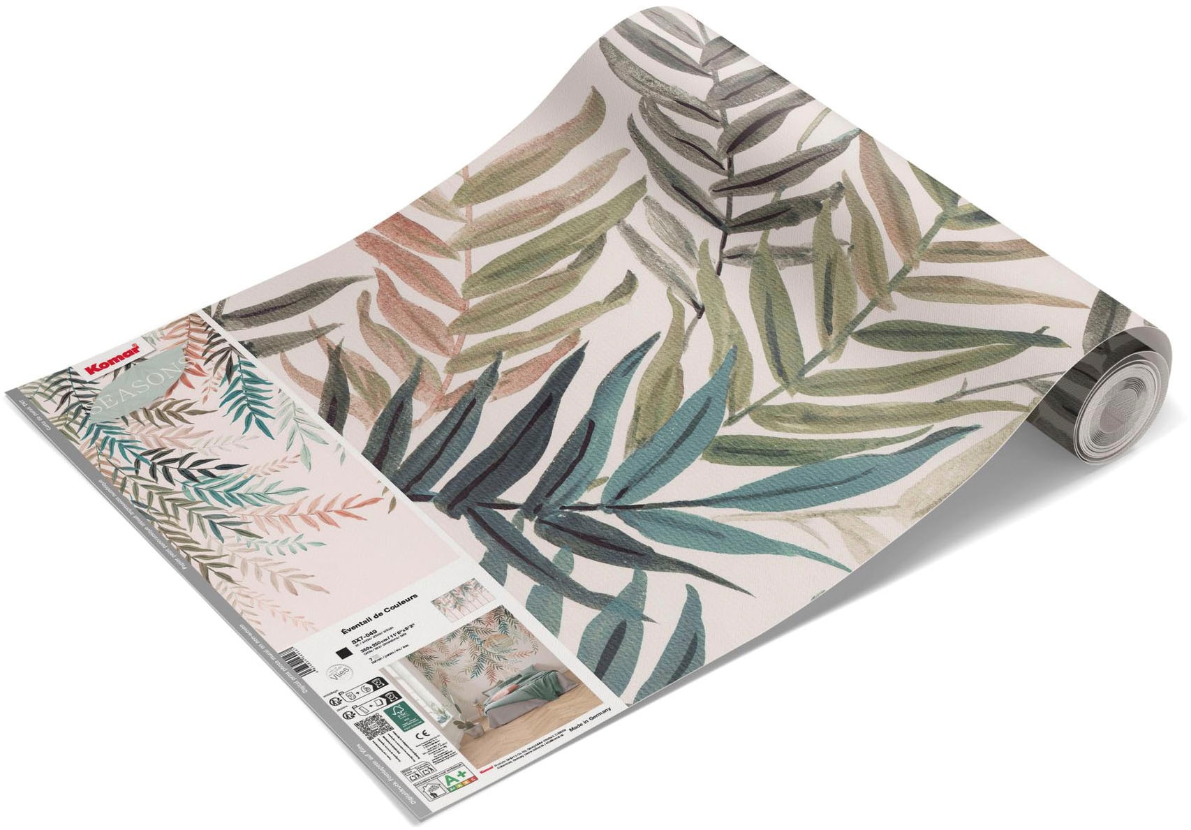 Komar Fototapete »Vlies Fototapete - Éventail de Couleurs - Größe 350 x 250 cm« Motiv | bedruckt glatt