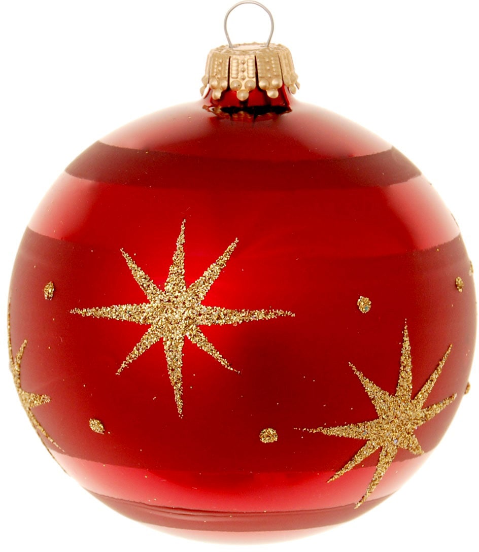 Krebs Glas Lauscha Weihnachtsbaumkugel »Xmas St.), Weihnachtsdeko rot, aus 3 cm«, Glas Night kaufen \