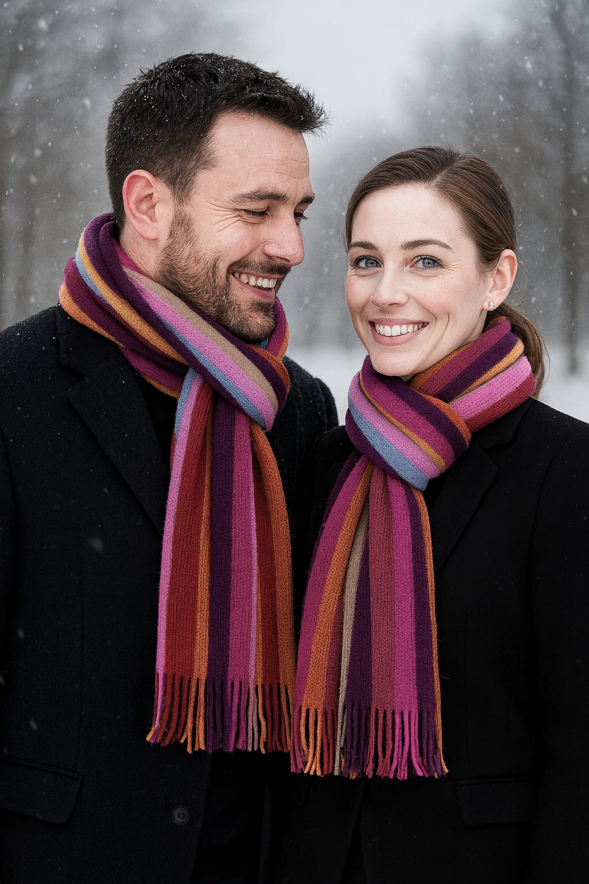 COLLEZIONE ALESSANDRO Wollschal »Farbstreifen«, in modischen Farben, Made in Italy