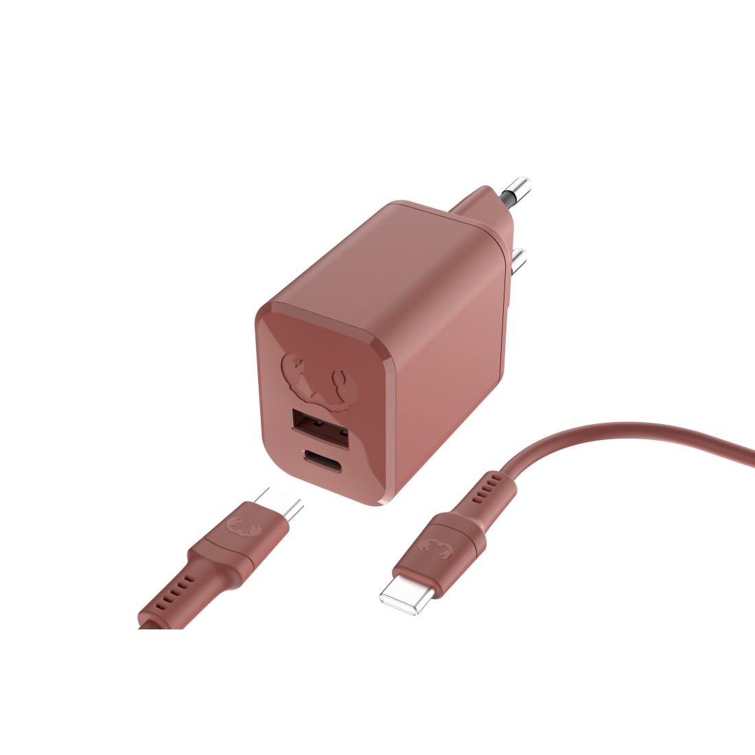 Schnelllade-Gerät »Mini-Charger USB-C- und USB-A, PD 45W, USB-C-Kabel 2m«, (2 St.)