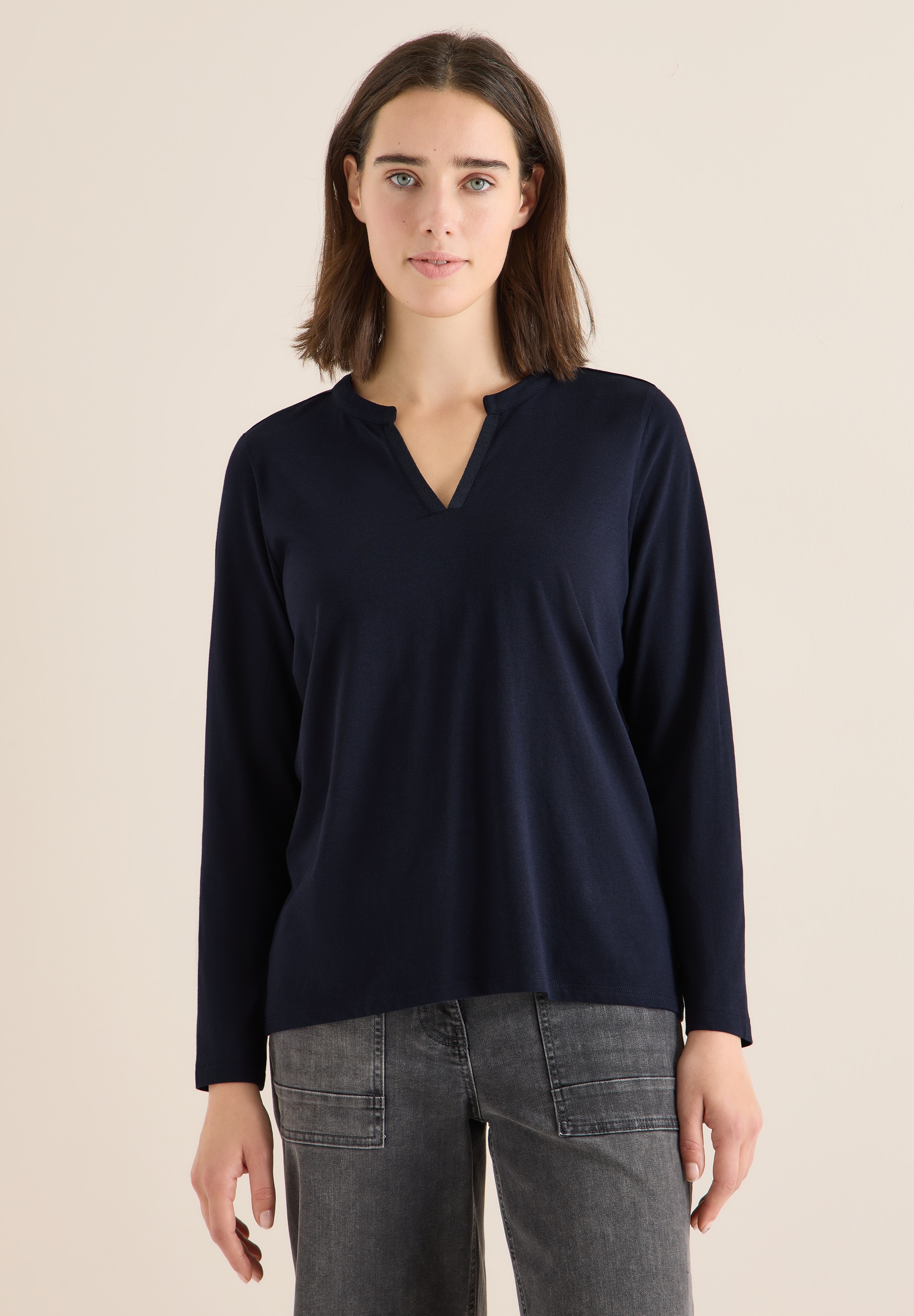Cecil Langarmshirt im soften Baumwoll-Mix