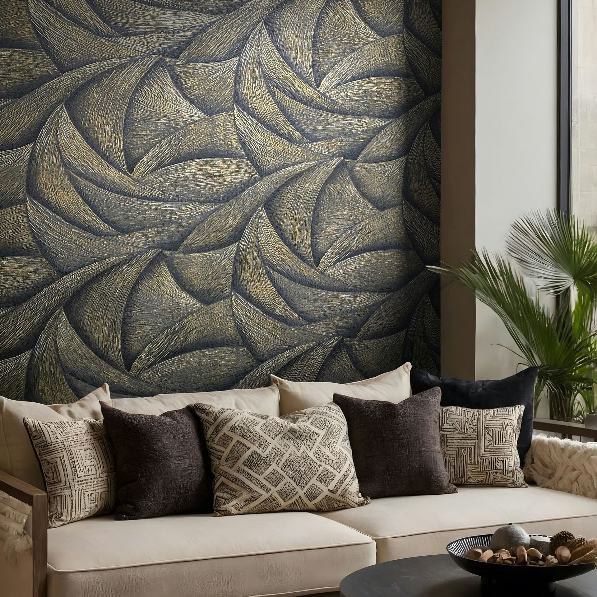 Marburg Vliestapete »Tapete Calm Waves«, geometrisch, moderne Vliestapete für Wohnzimmer Schlafzimmer Küche