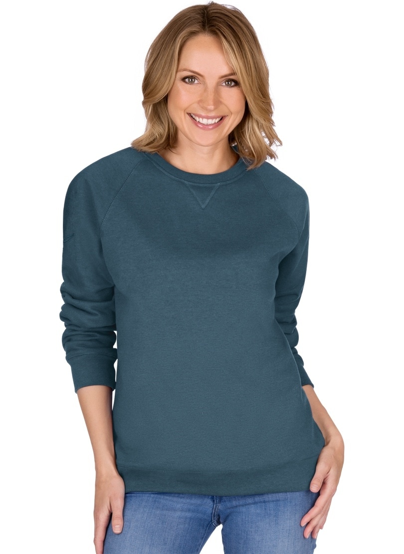 Trigema Sweatshirt »TRIGEMA Sweatshirt | BAUR Innenseite« kaufen für angerauter mit
