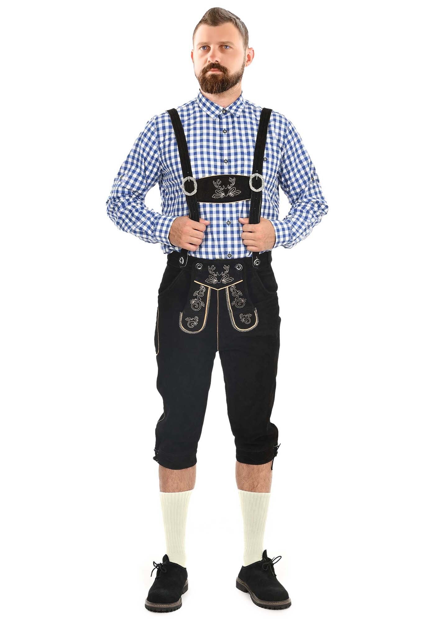 Alessandro Salvarini "ASSeppl" Lederhose aus Echtleder mit Träger im traditionellen Stil