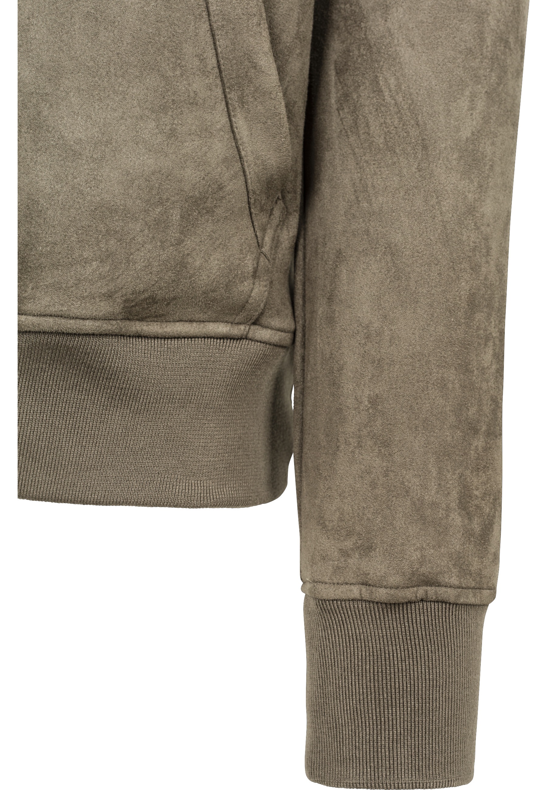 URBAN CLASSICS Sweatshirt »Urban Classics Herren Imitation Suede Hoody«, 1 Stk.
