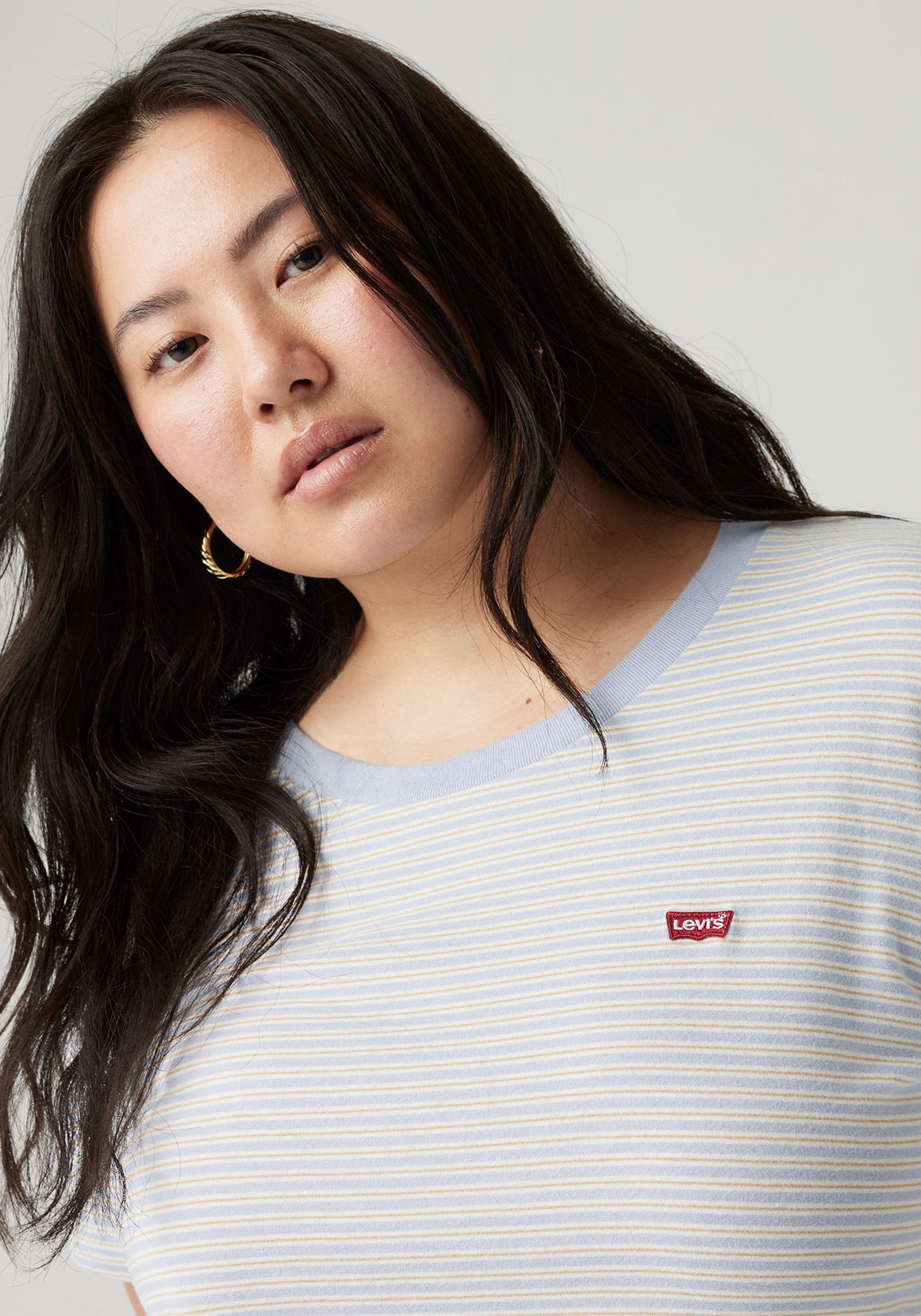 Levi's® Plus T-Shirt »PL THE PERFECT«, im Streifendesign